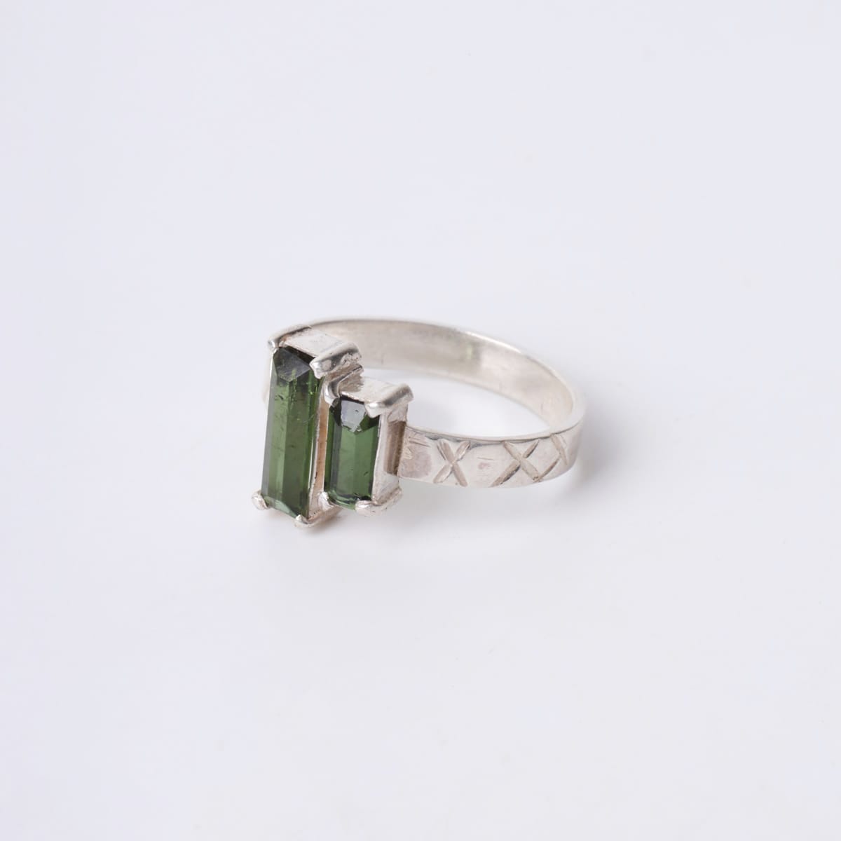 925 Silver Green Tourmaline Ring
