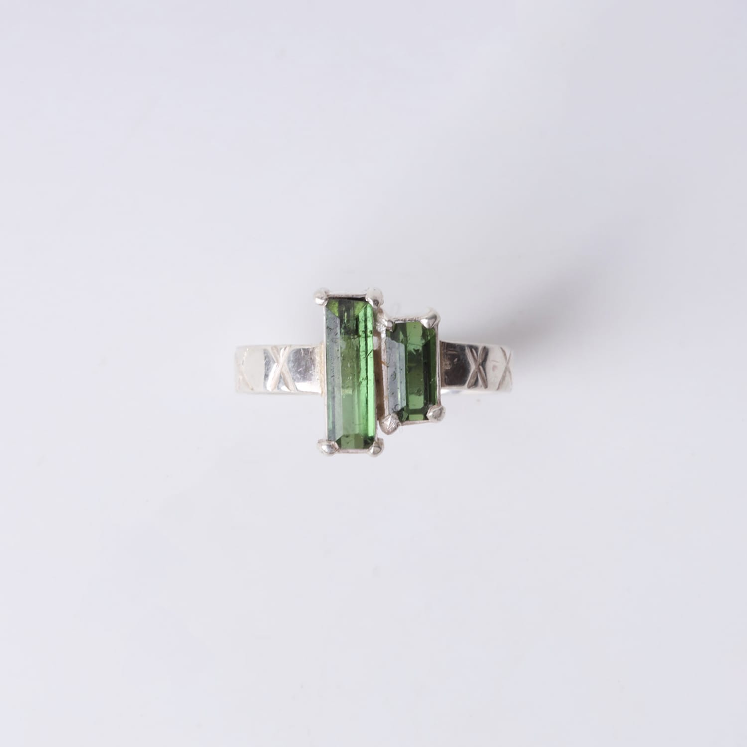 925 Silver Green Tourmaline Ring