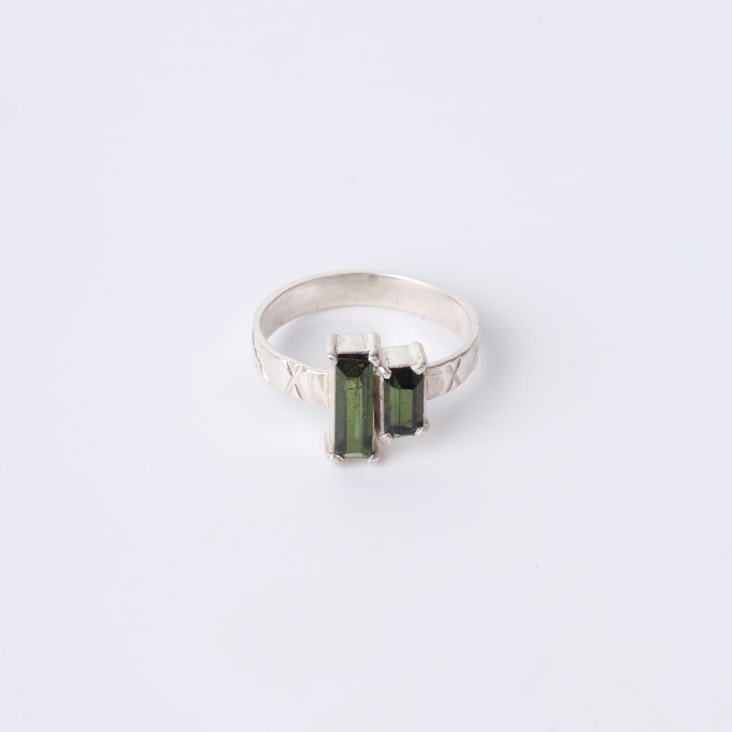 925 Silver Green Tourmaline Ring