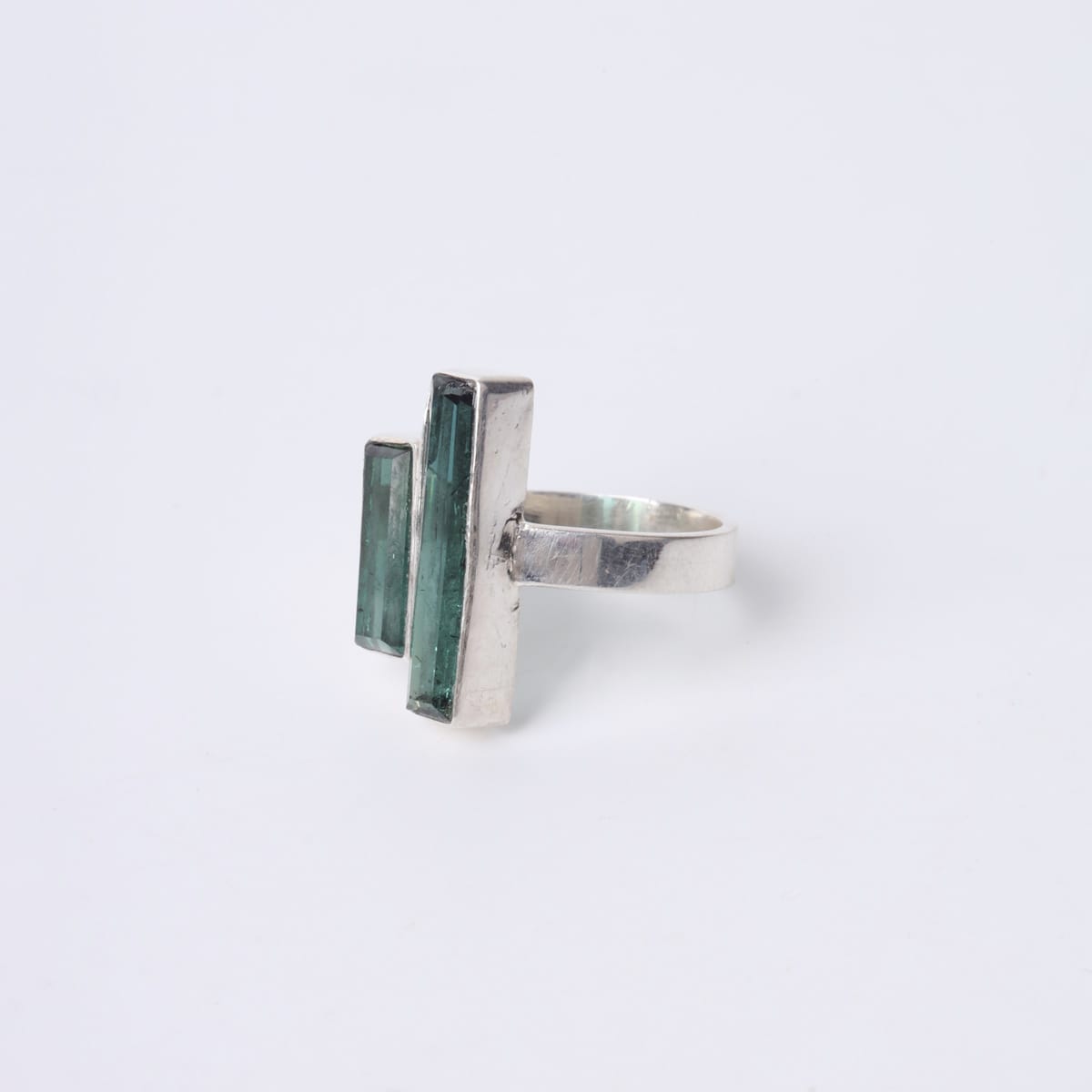 Double Green Tourmaline Ring