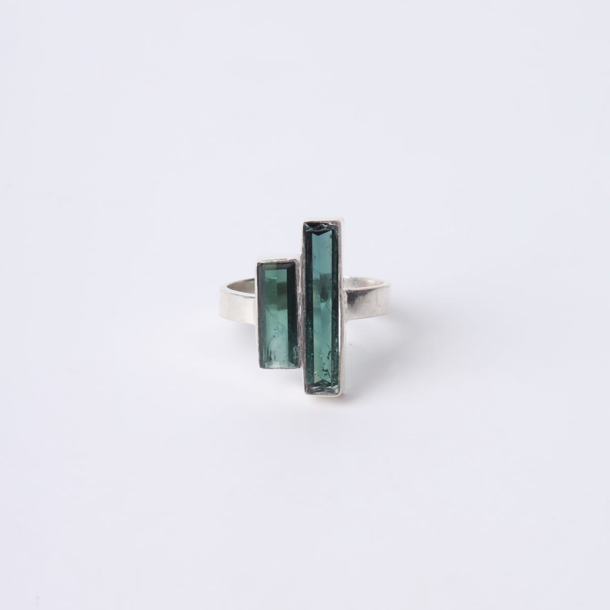 Double Green Tourmaline Ring