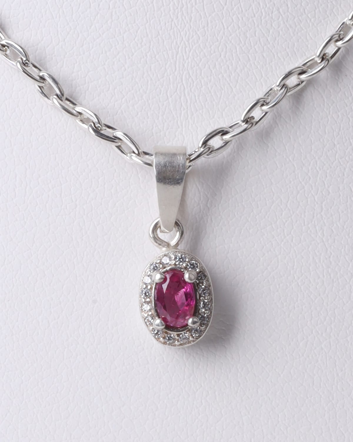 Ruby Quartz Silver Pendant