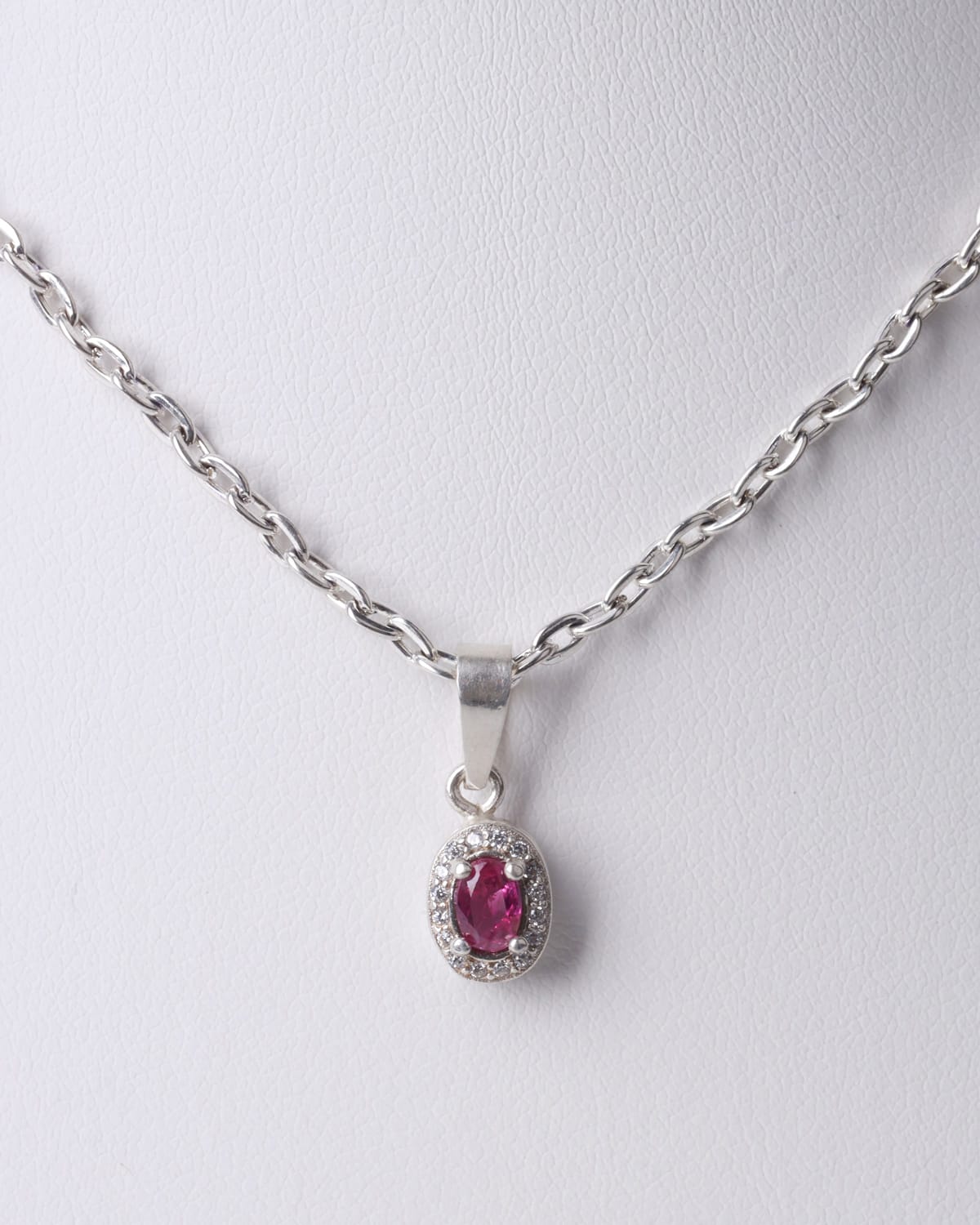 Ruby Quartz Silver Pendant