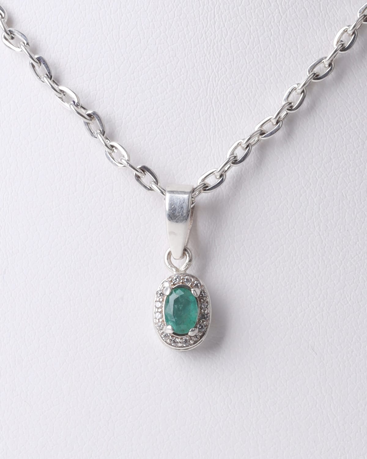 Panjshir Emerald Quartz Silver Necklace