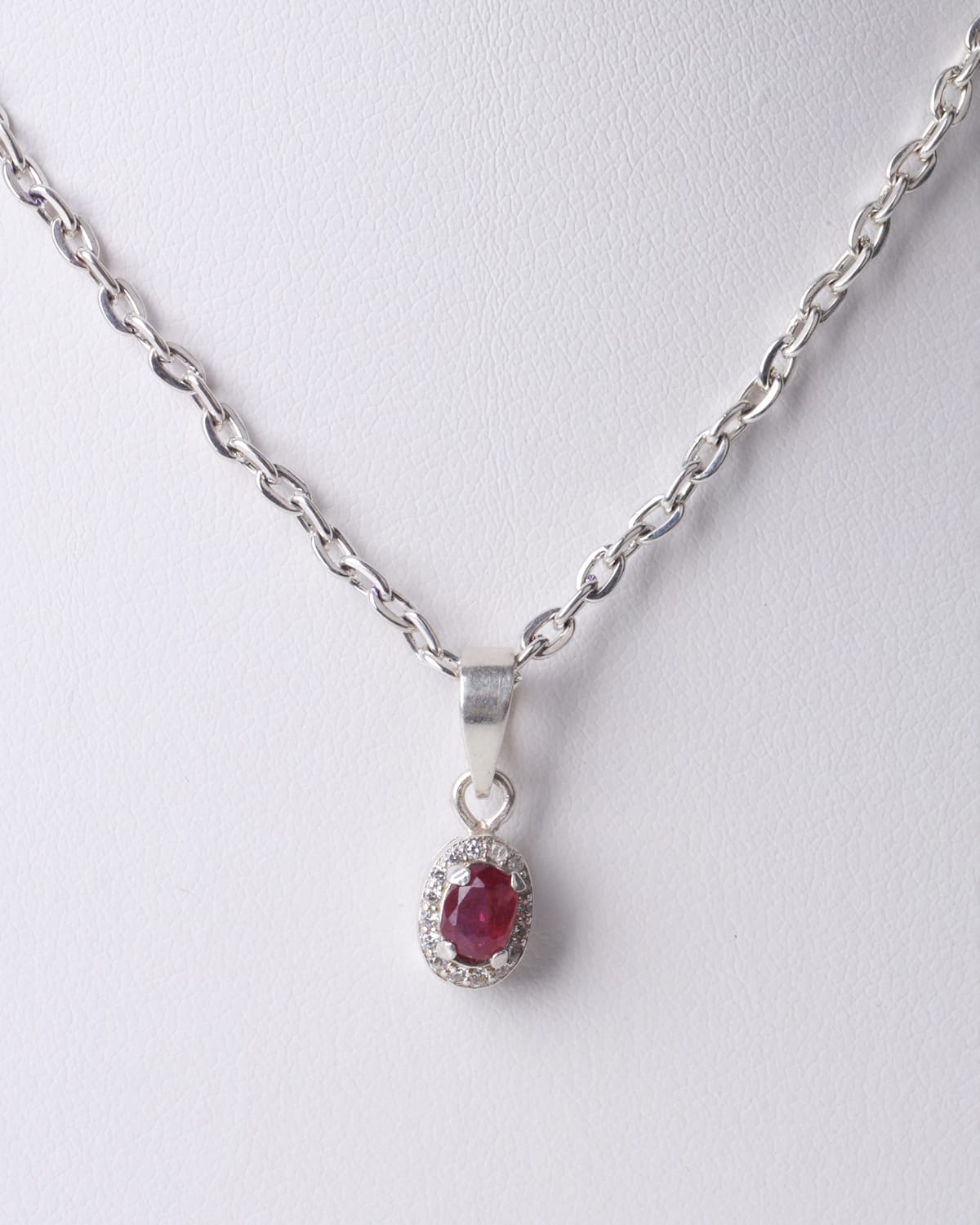 Ruby Pendant Necklace