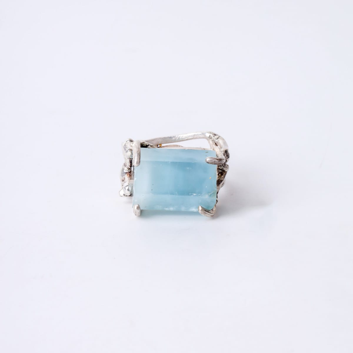 Aquamarine Crystal Ring Handmade