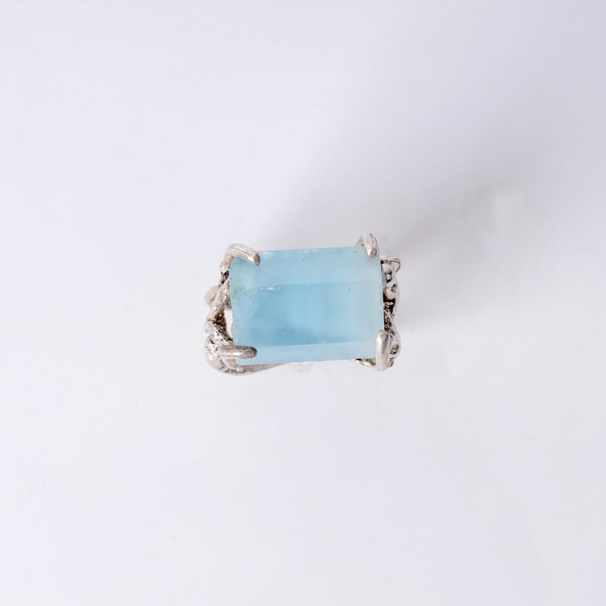 Aquamarine Crystal Ring Handmade