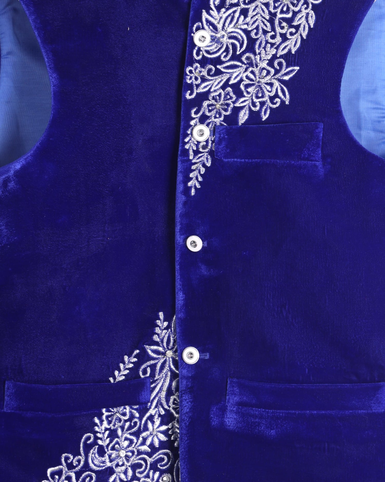 Men's Velvet Embroidered Waistcoat