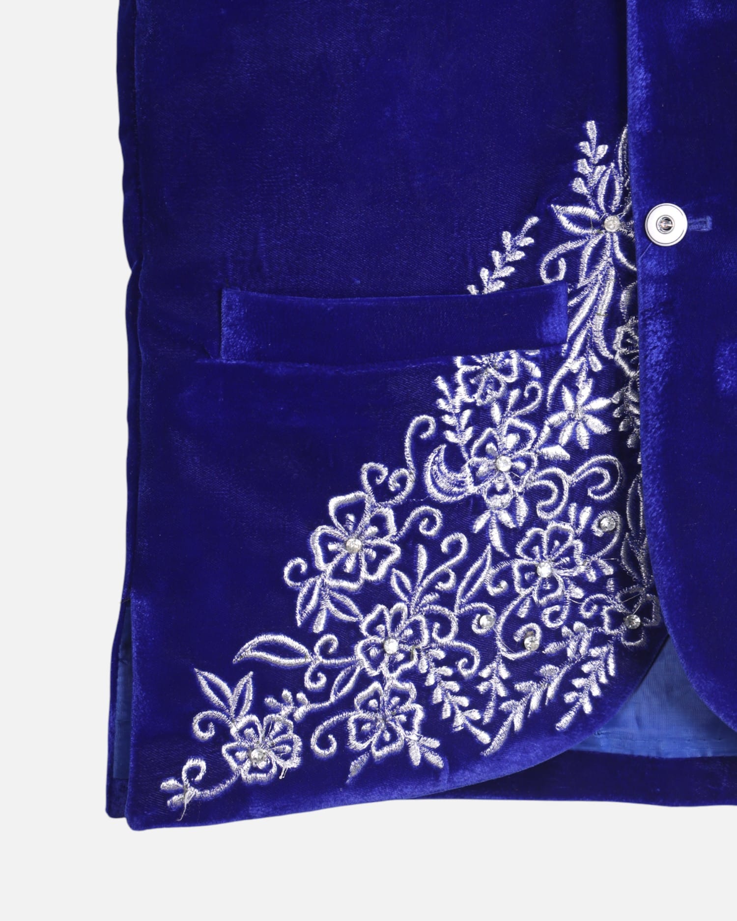 Men's Velvet Embroidered Waistcoat