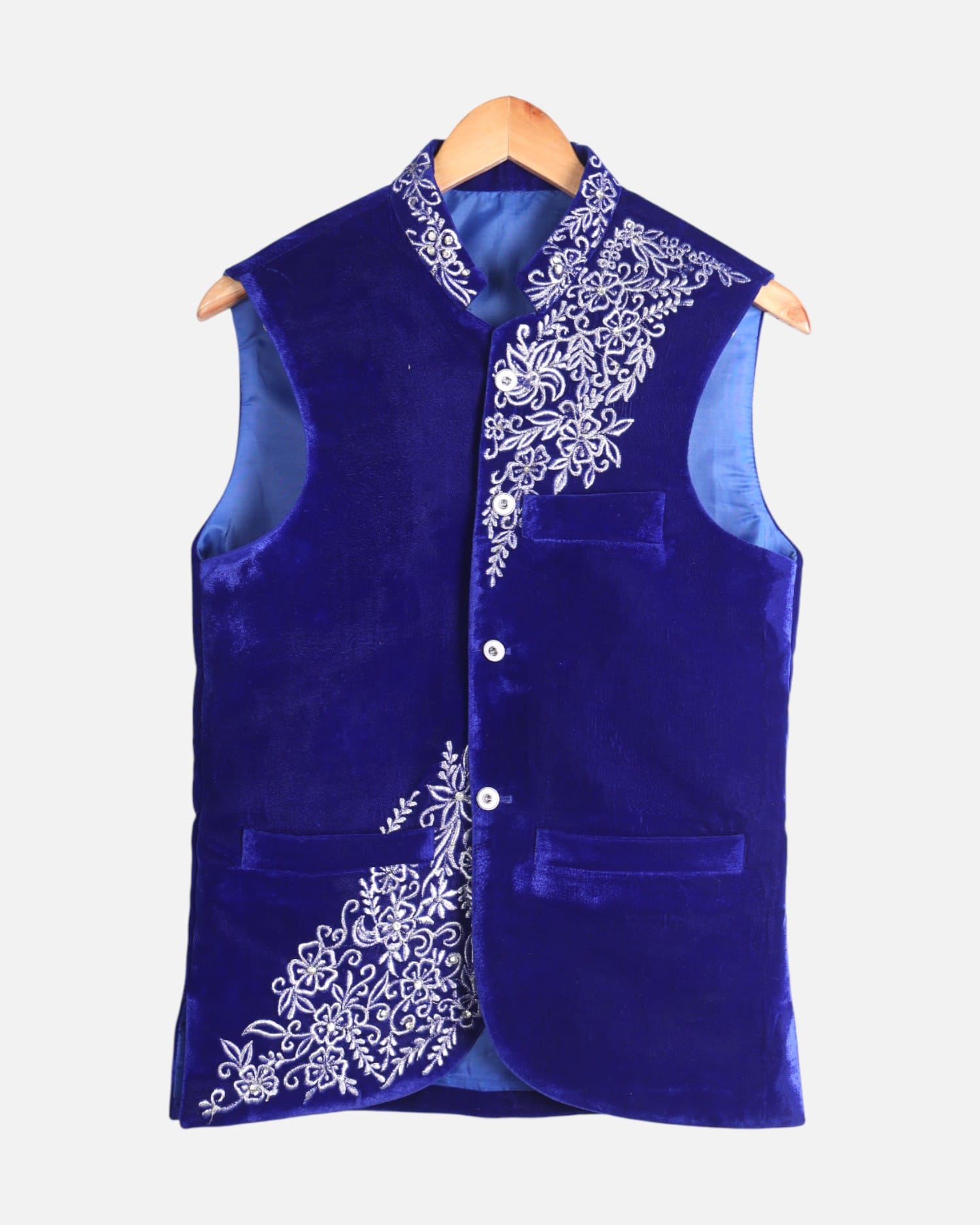 Men's Velvet Embroidered Waistcoat