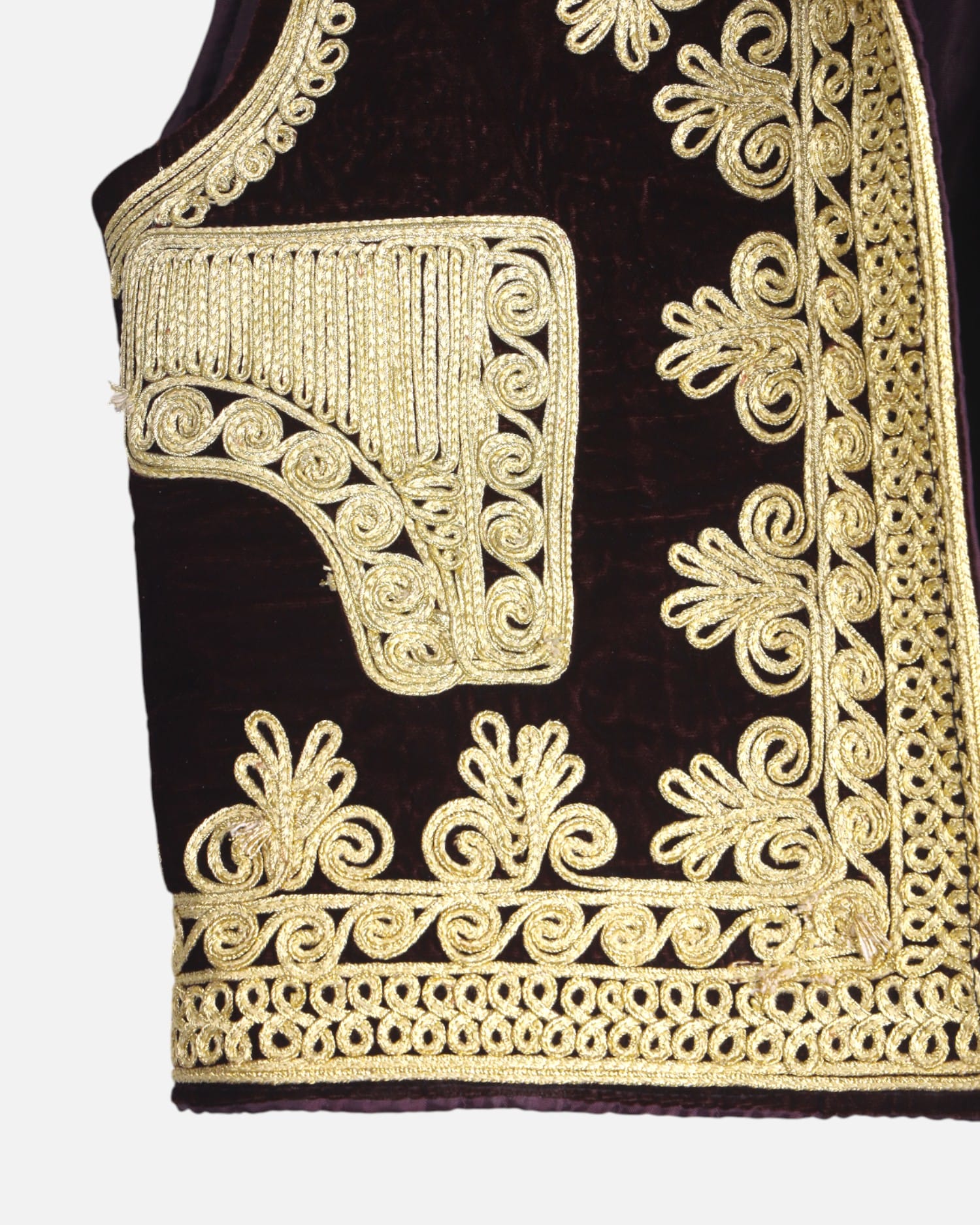 Embroidered Velvet Women's Vest