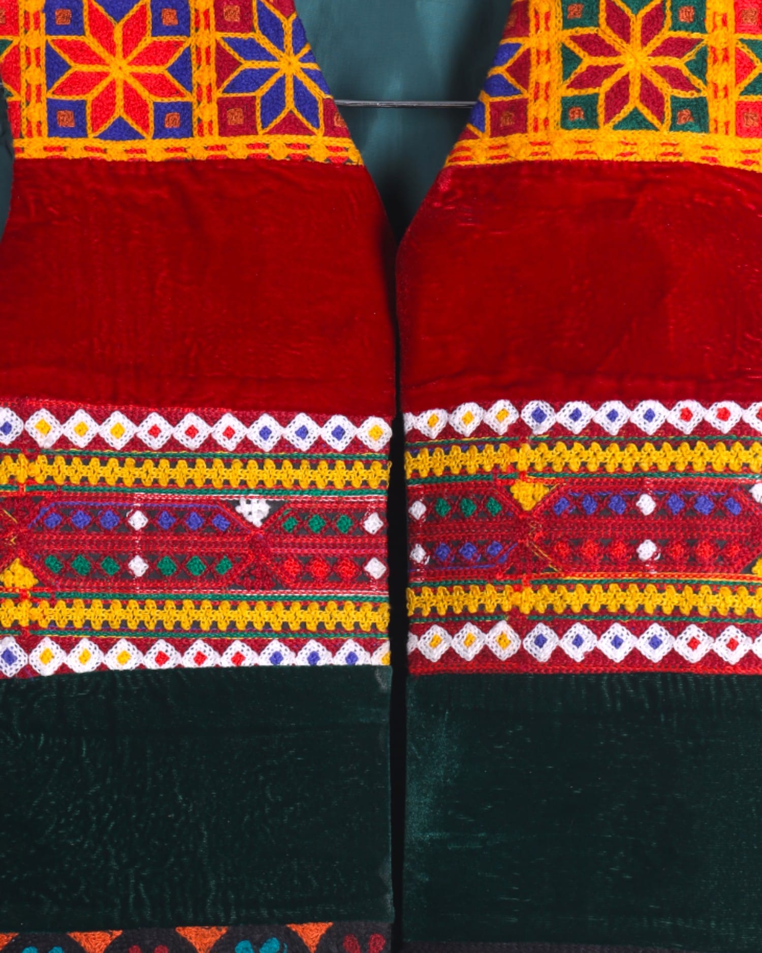 Kids' Embroidered Velvet Vest