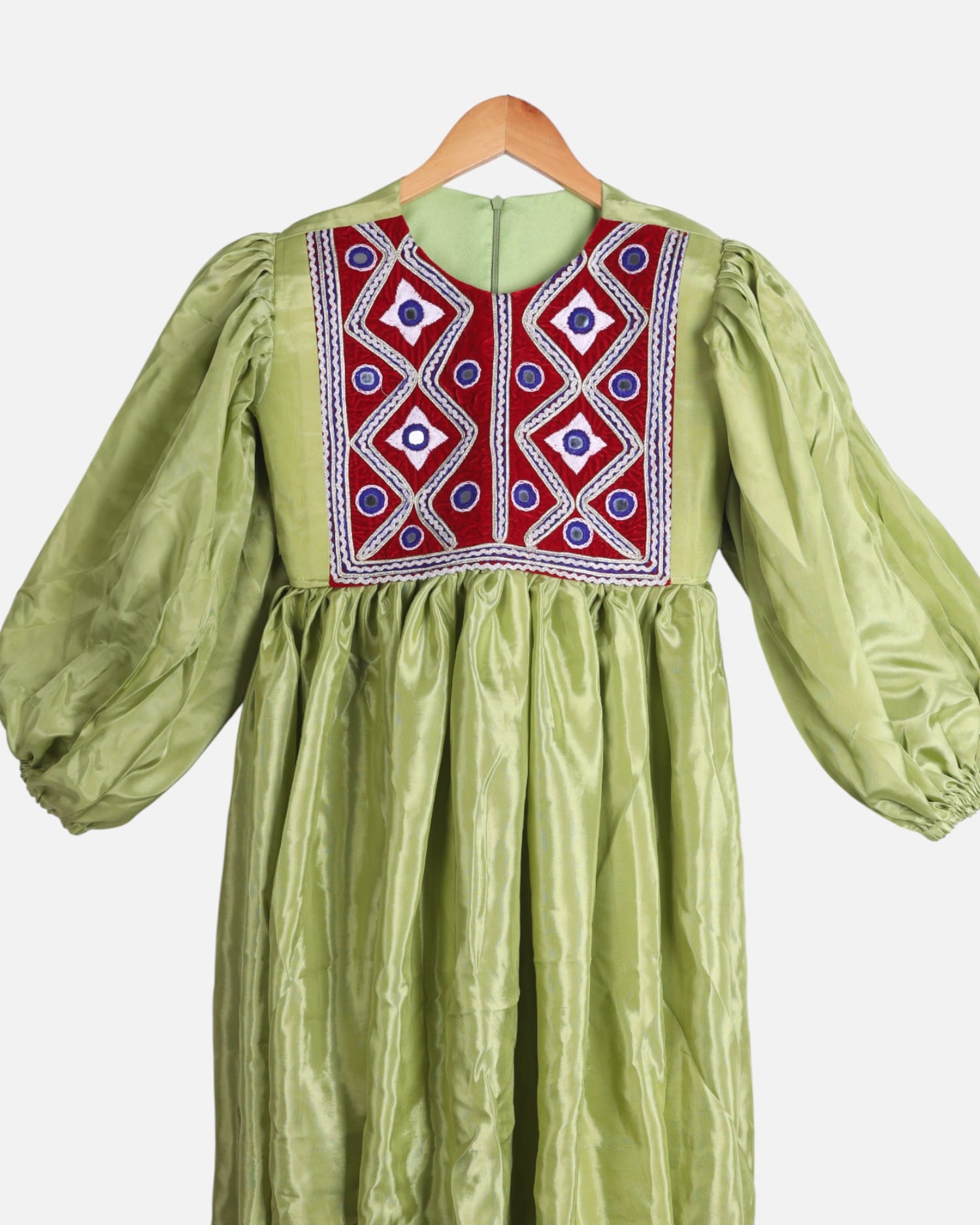 AfghanTraditional Dress with Shawl For Girls