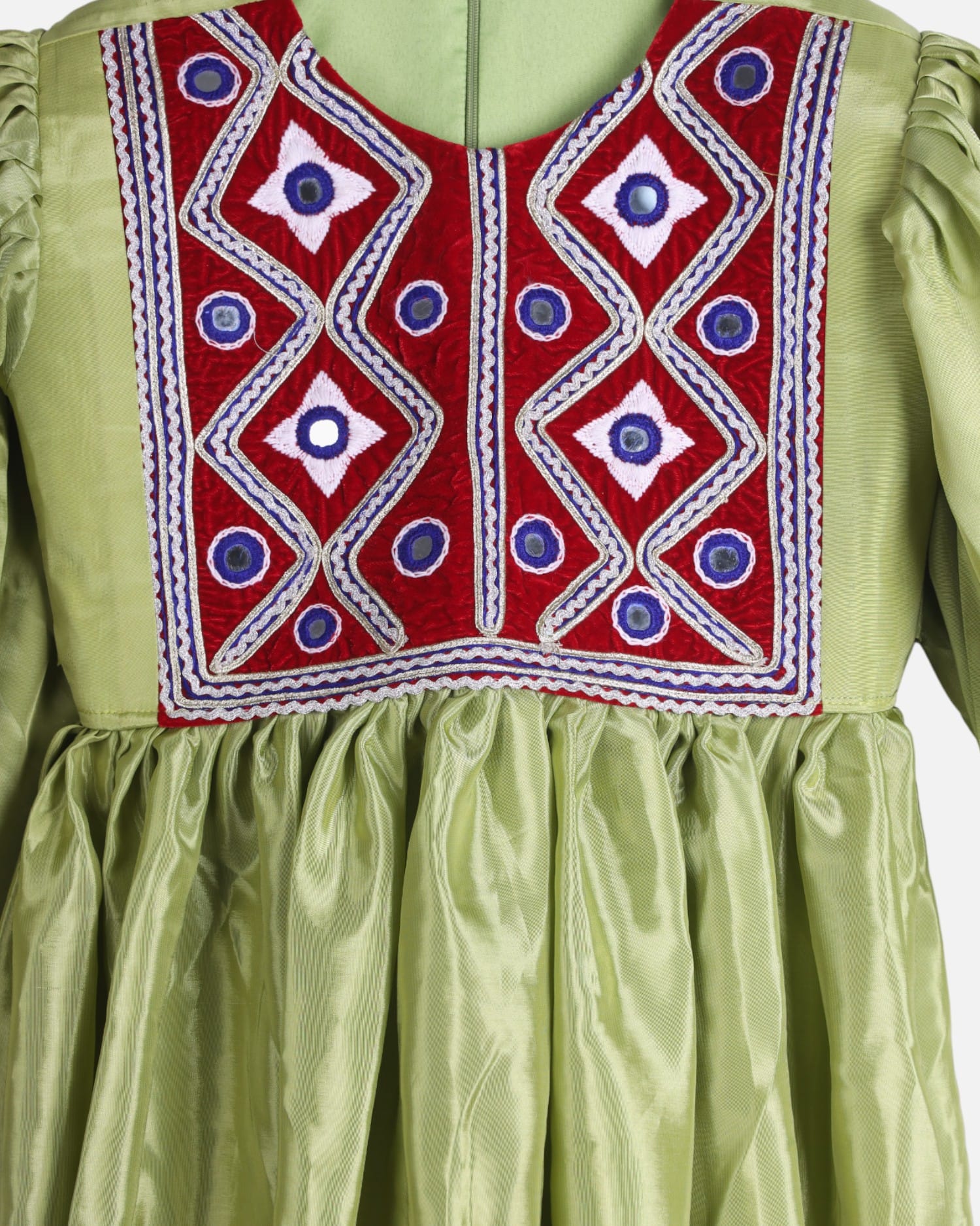 AfghanTraditional Dress with Shawl For Girls