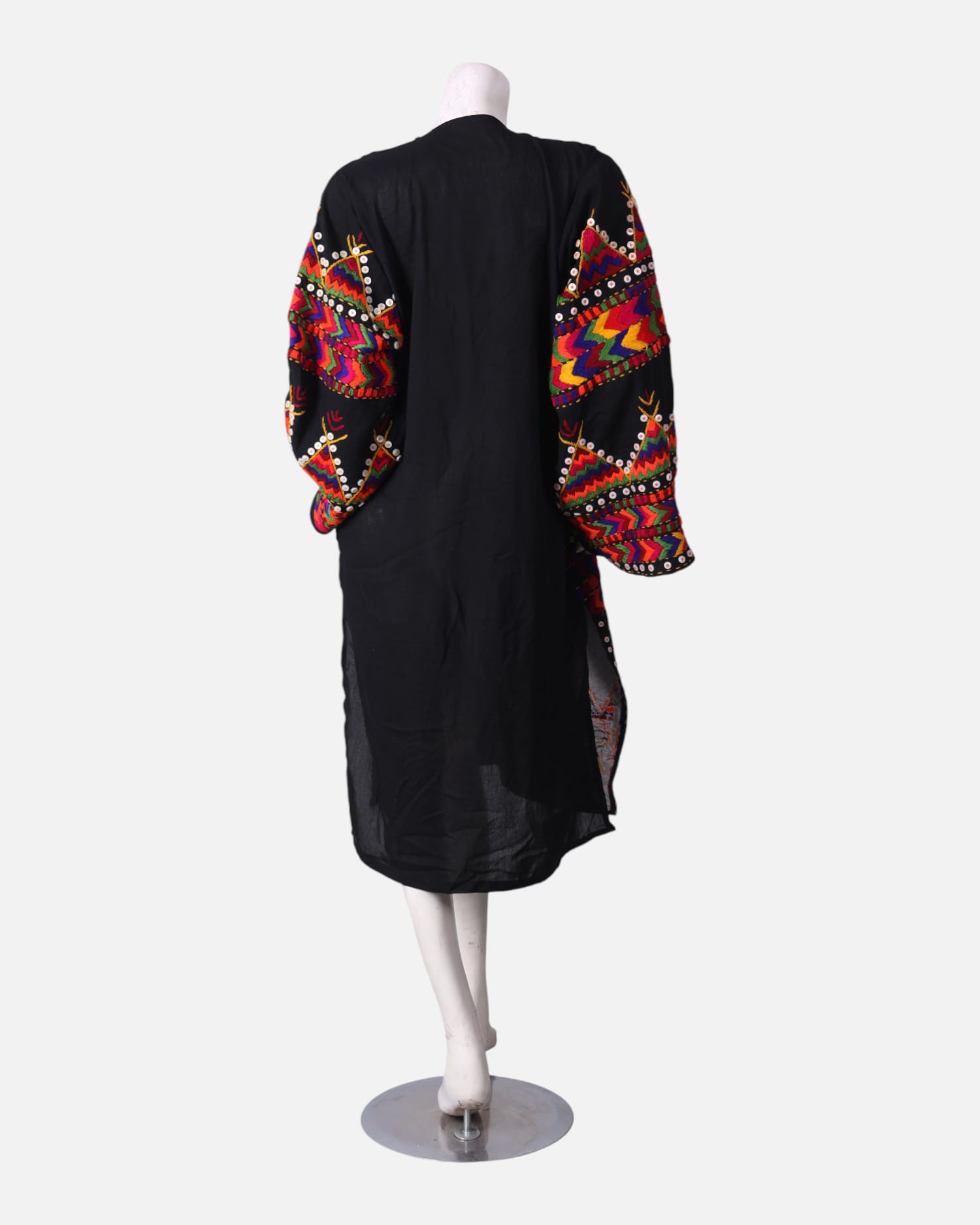 Nuristani Hand Embroidered Black Dress