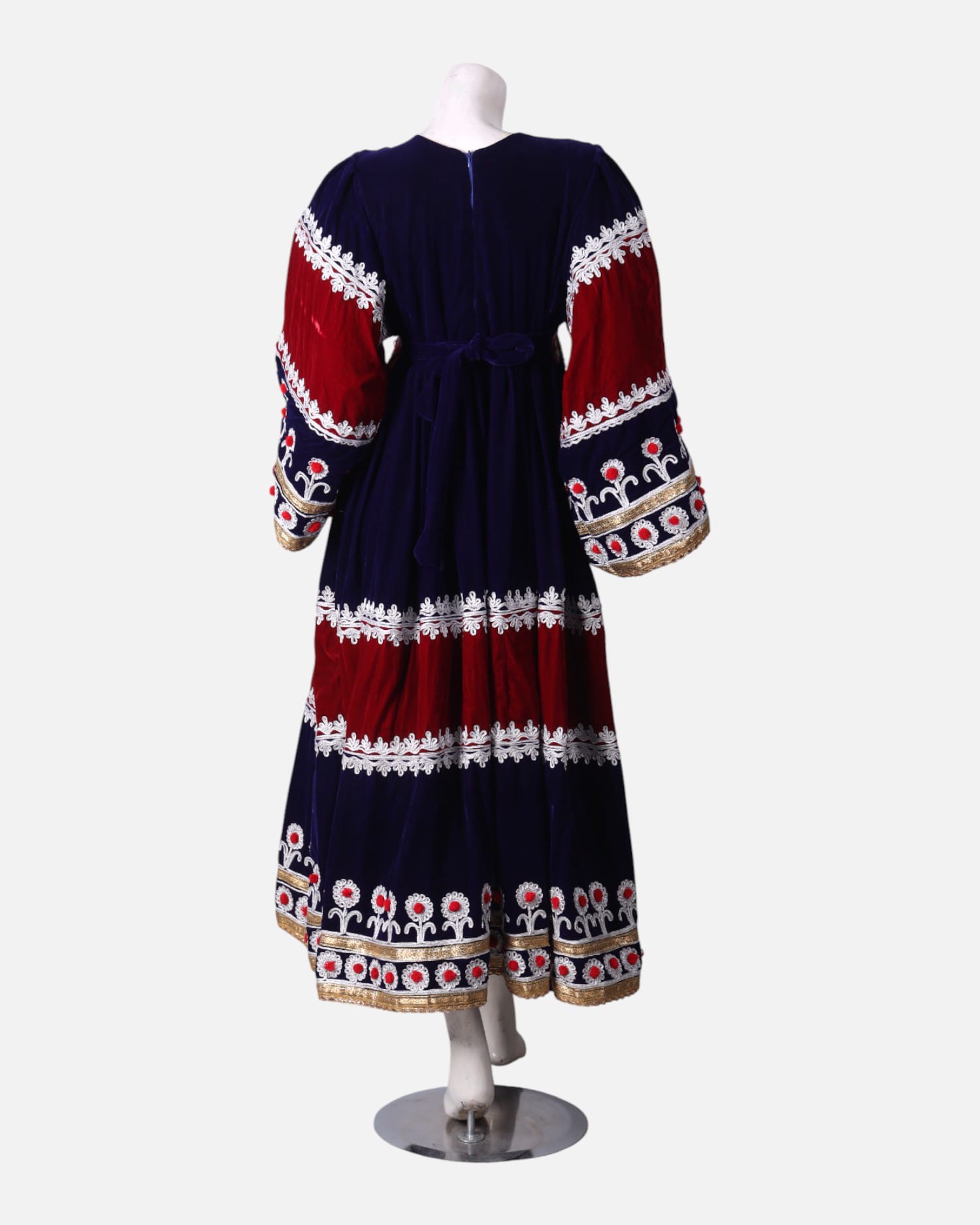 Afghan Hand Embroidered Velvet Dress