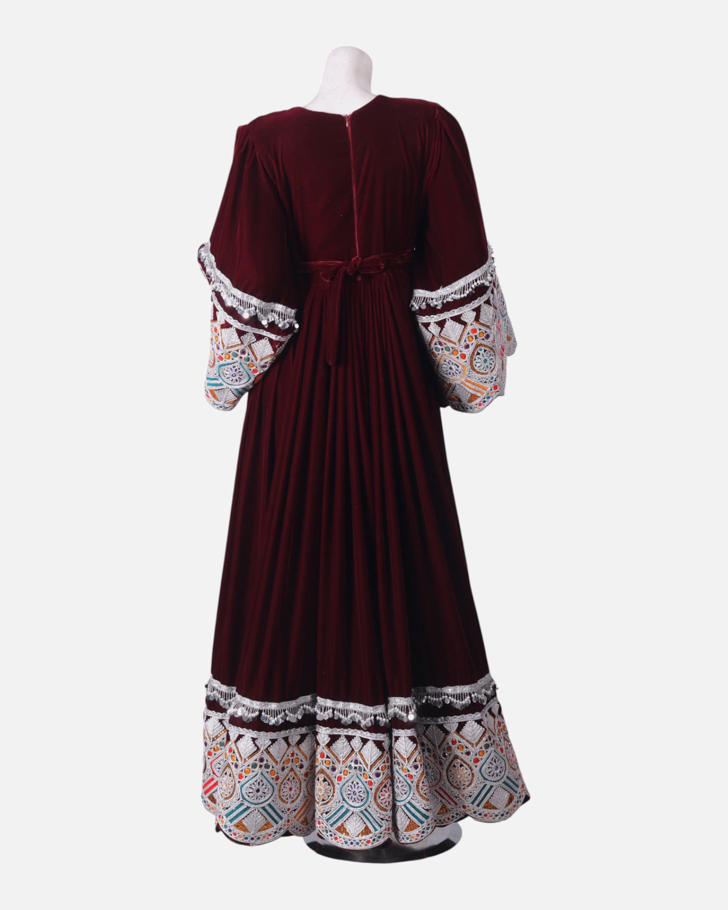 Afghan Embroidered Velvet Dress