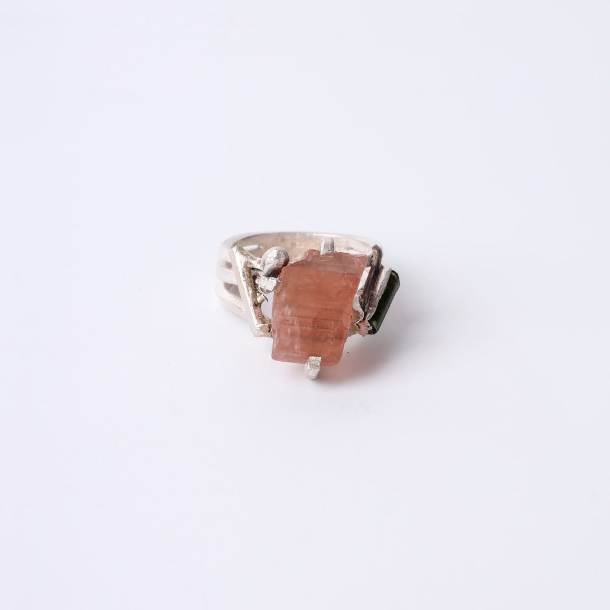 Pink Tourmaline Silver Ring
