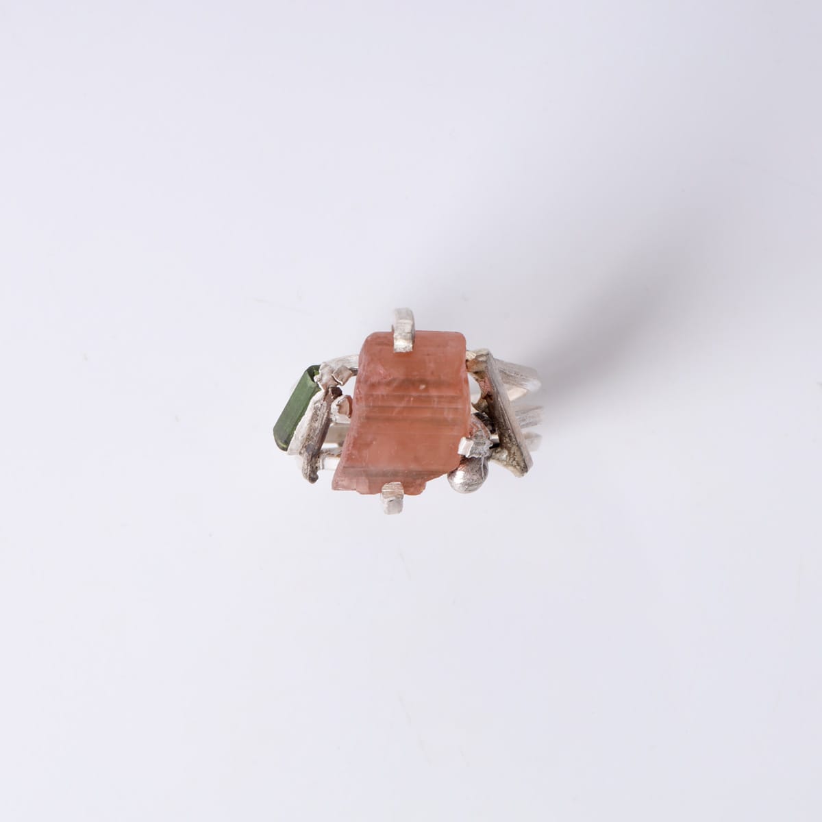 Pink Tourmaline Silver Ring