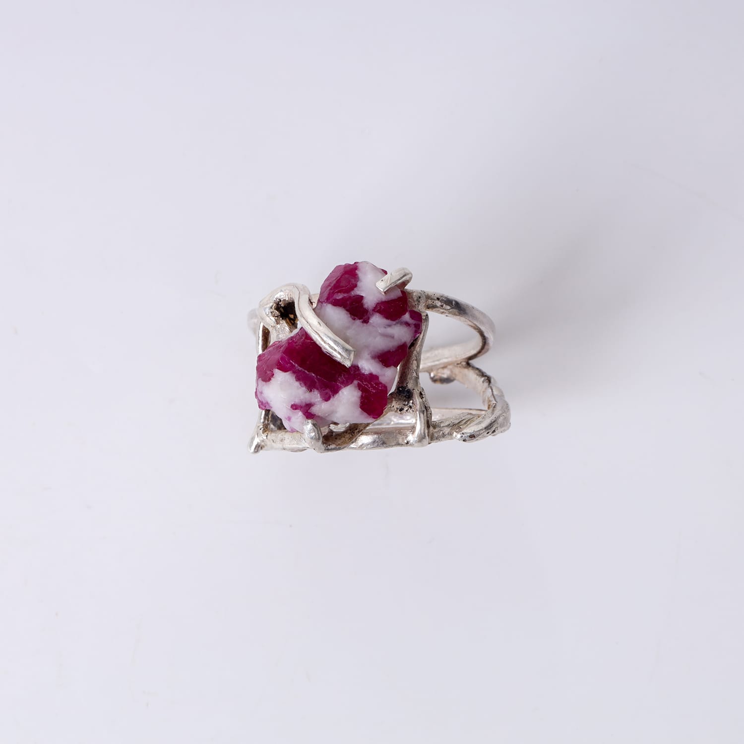 Ruby from Jagdalak Silver Ring Gemstone Ring Handmade