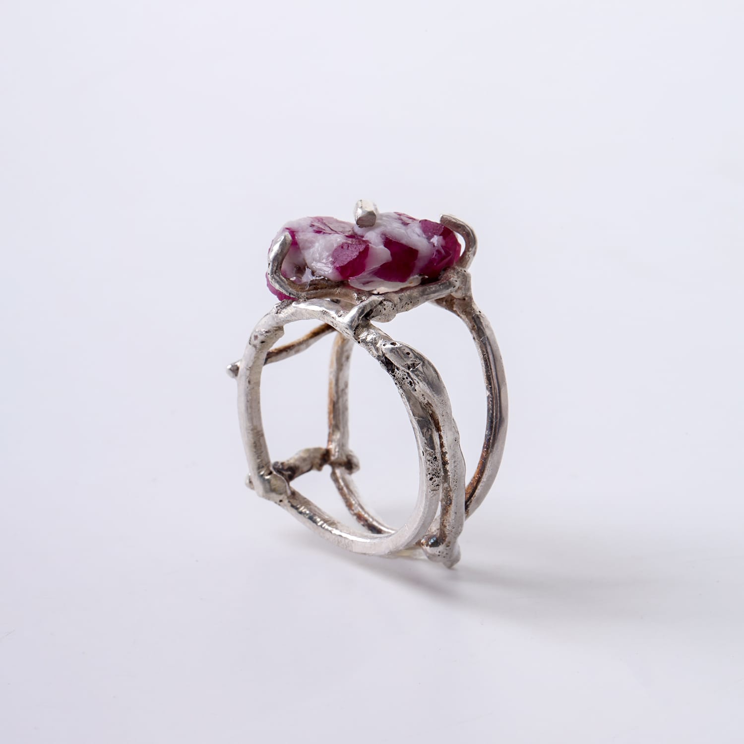 Ruby from Jagdalak Silver Ring Gemstone Ring Handmade