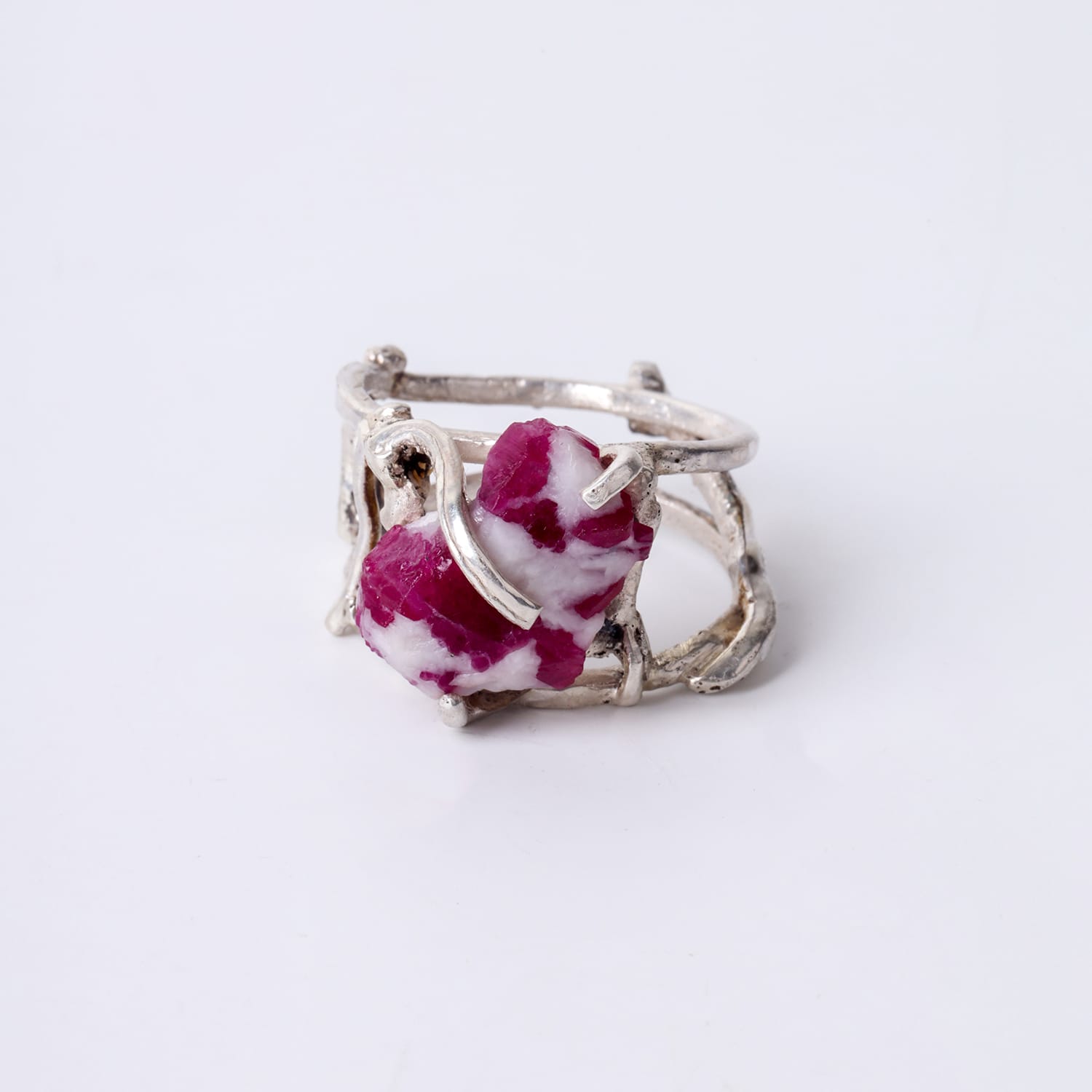 Ruby from Jagdalak Silver Ring Gemstone Ring Handmade