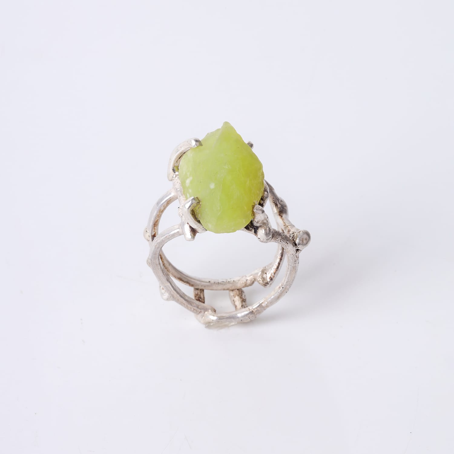 Jade Silver Ring Handmade