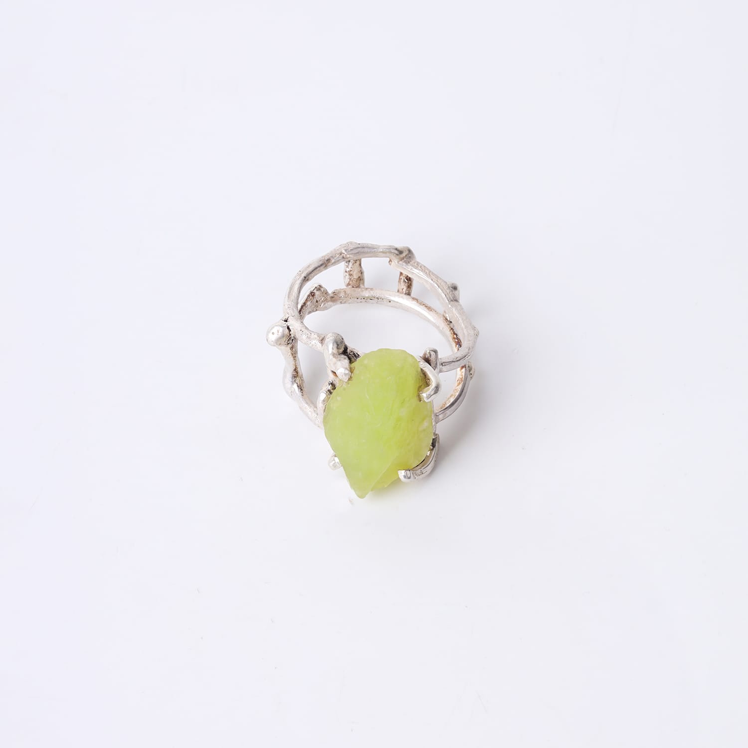 Jade Silver Ring Handmade