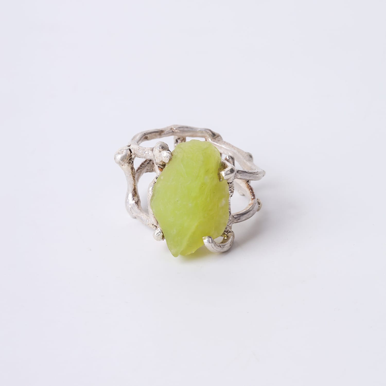 Jade Silver Ring Handmade