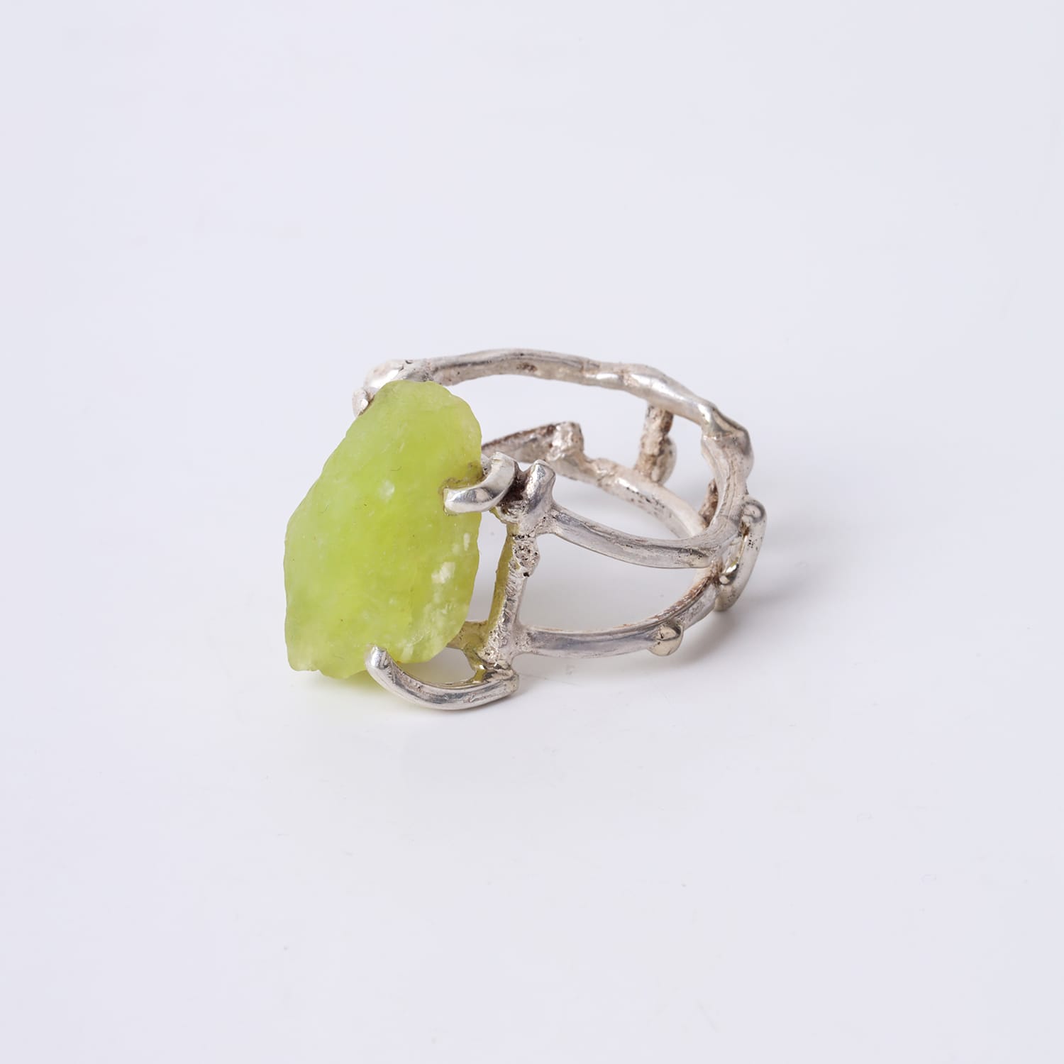 Jade Silver Ring Handmade
