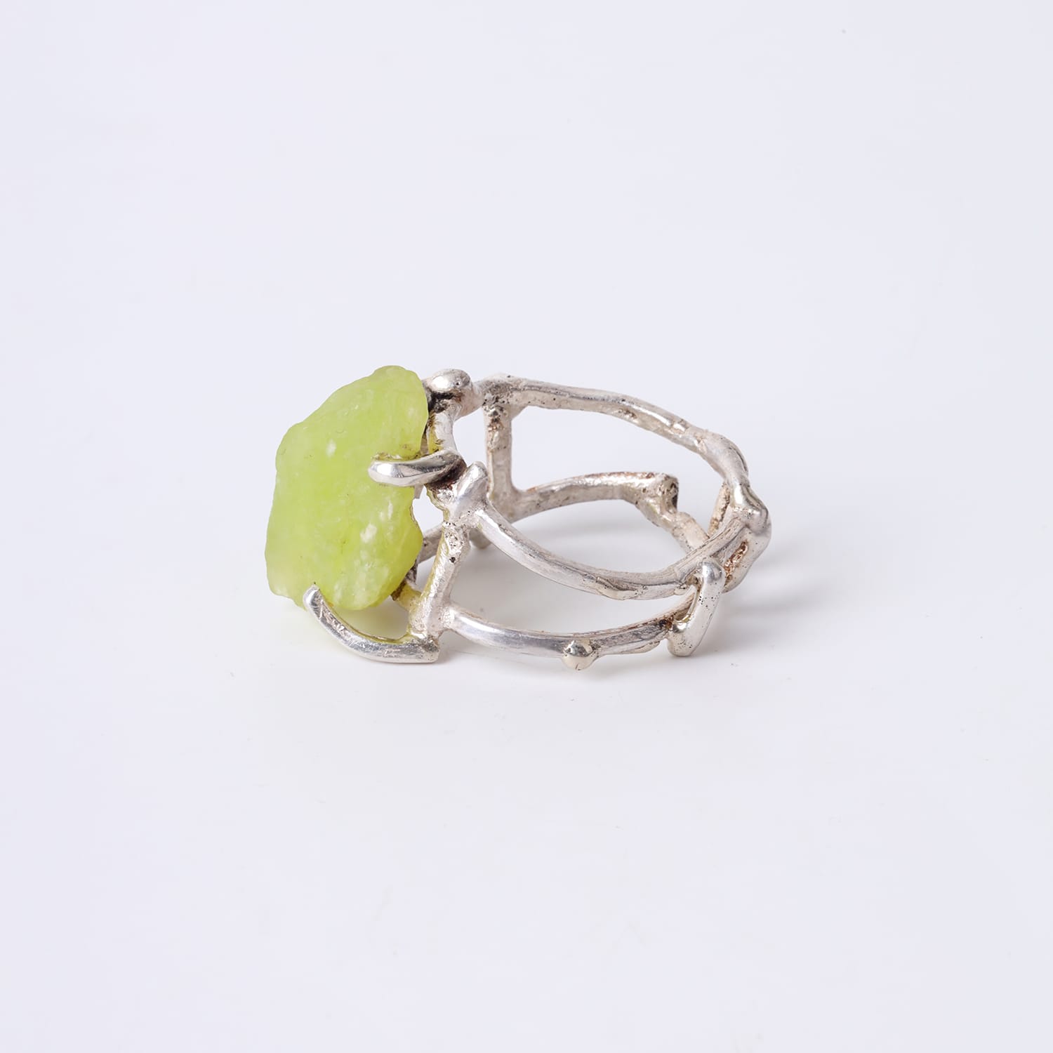 Jade Silver Ring Handmade