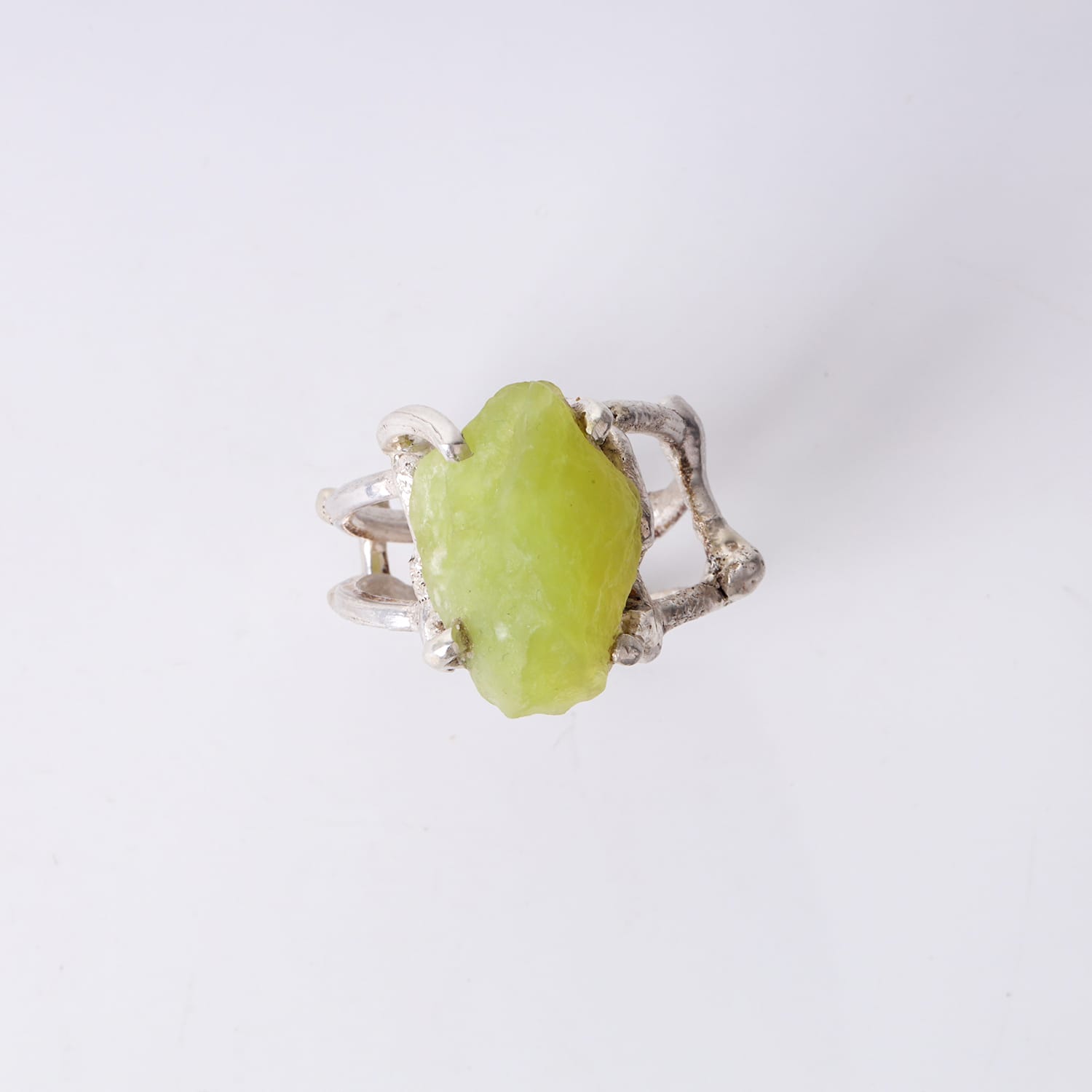 Jade Silver Ring Handmade