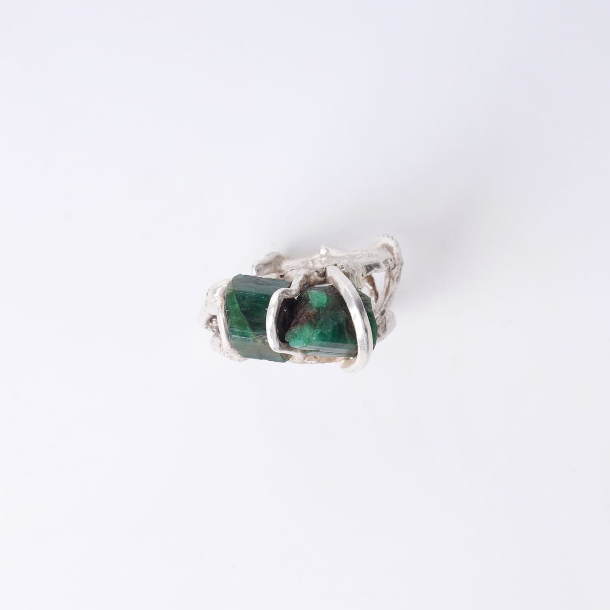 Emerald Silver Ring