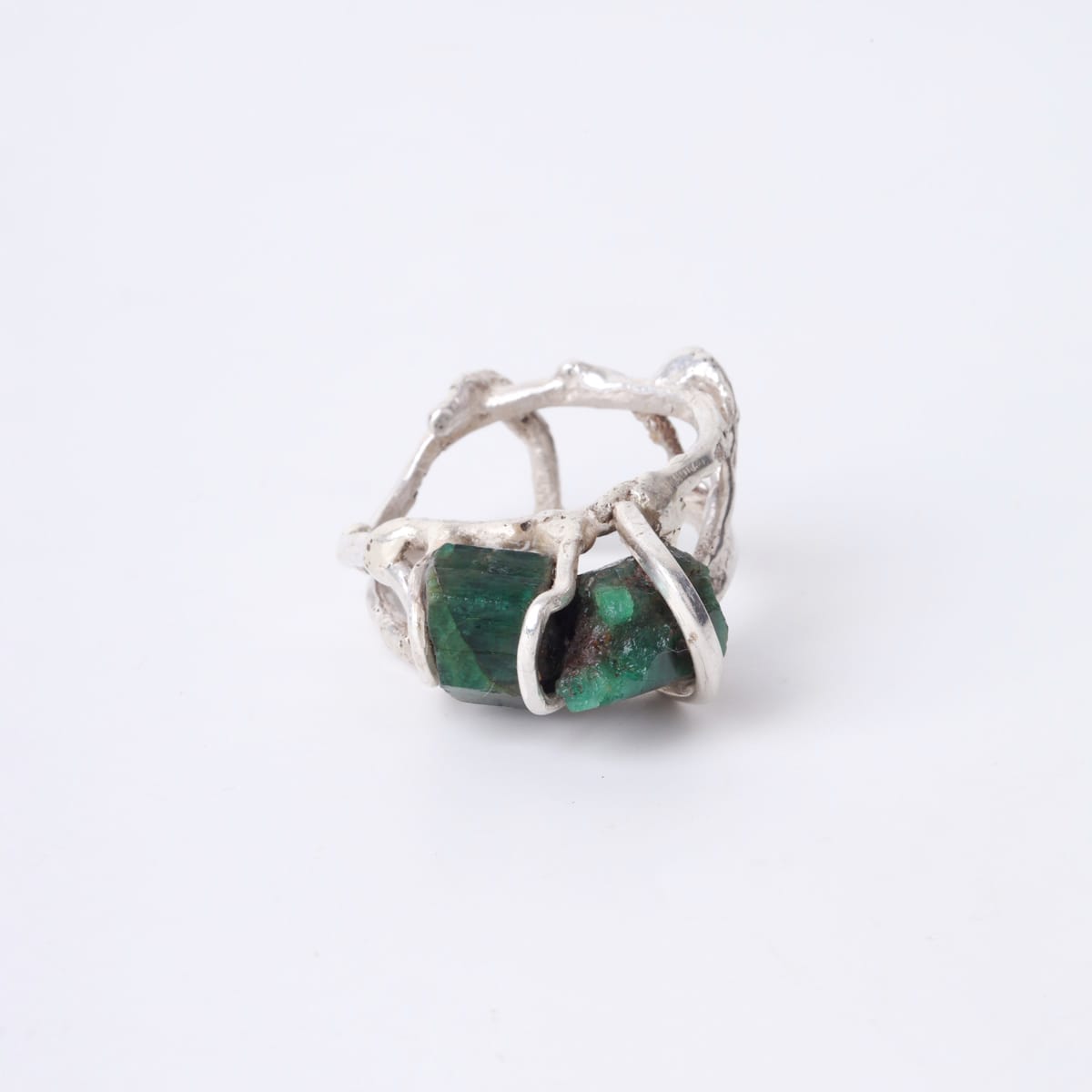 Emerald Silver Ring