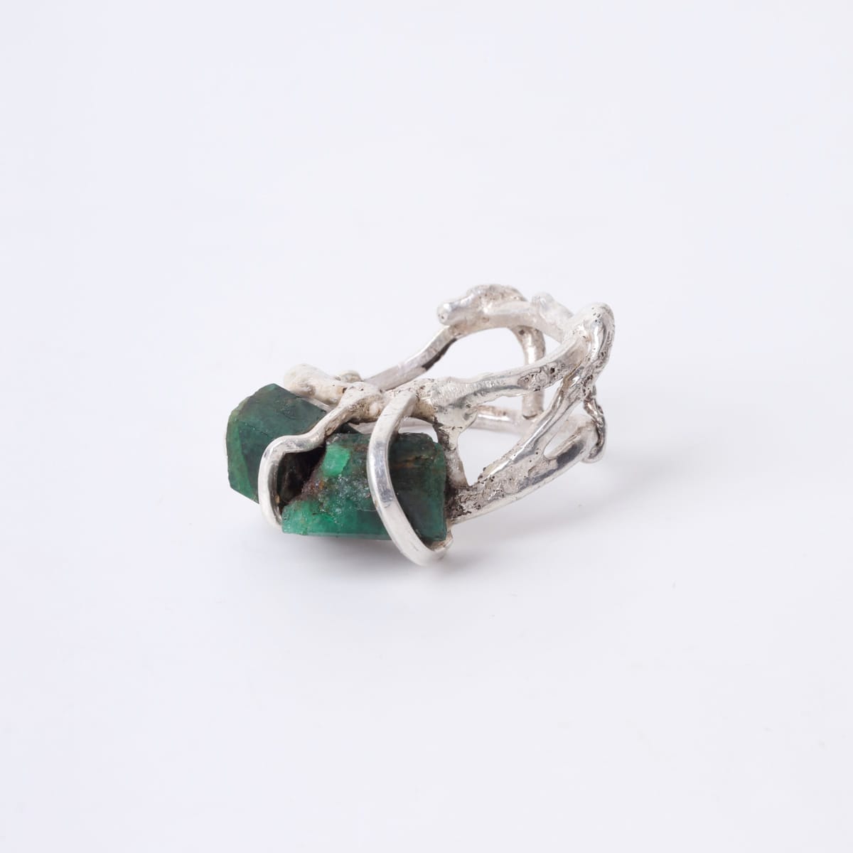 Emerald Silver Ring