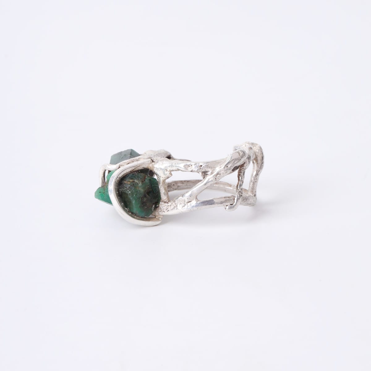 Emerald Silver Ring