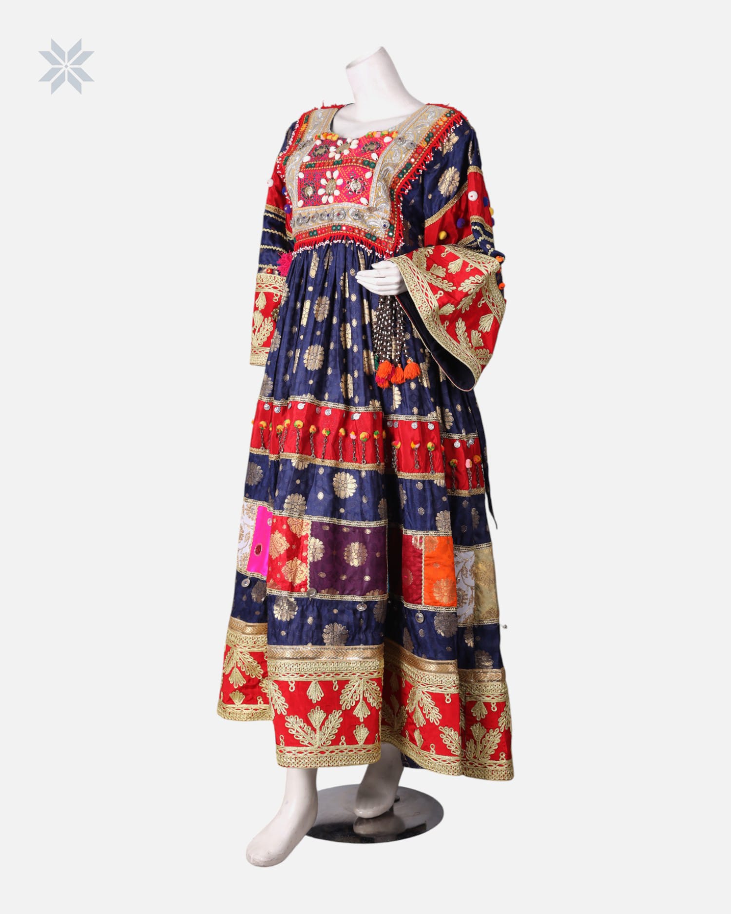 Afghan Kuchi Embroidered Dress For Wedding
