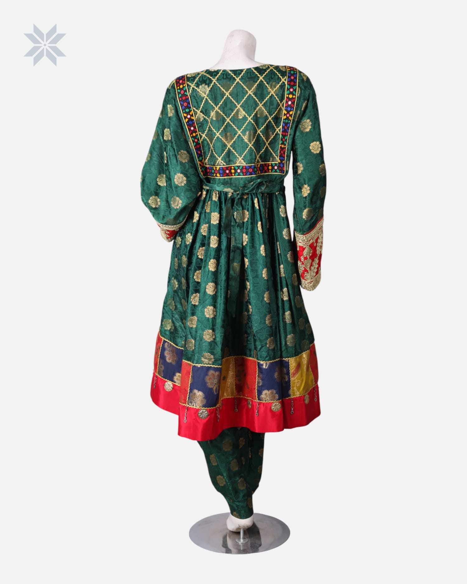 Green Banarasi Fabric Dress 2 piece
