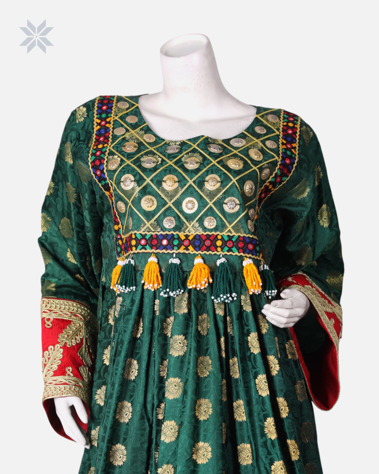 Green Banarasi Fabric Dress 2 piece