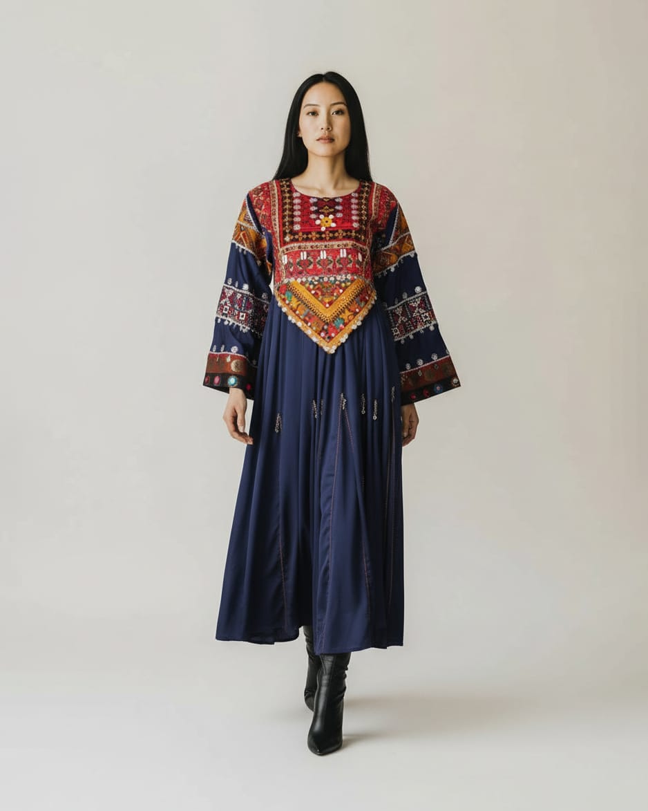 Handcrafted Afghan Embroidered Dress