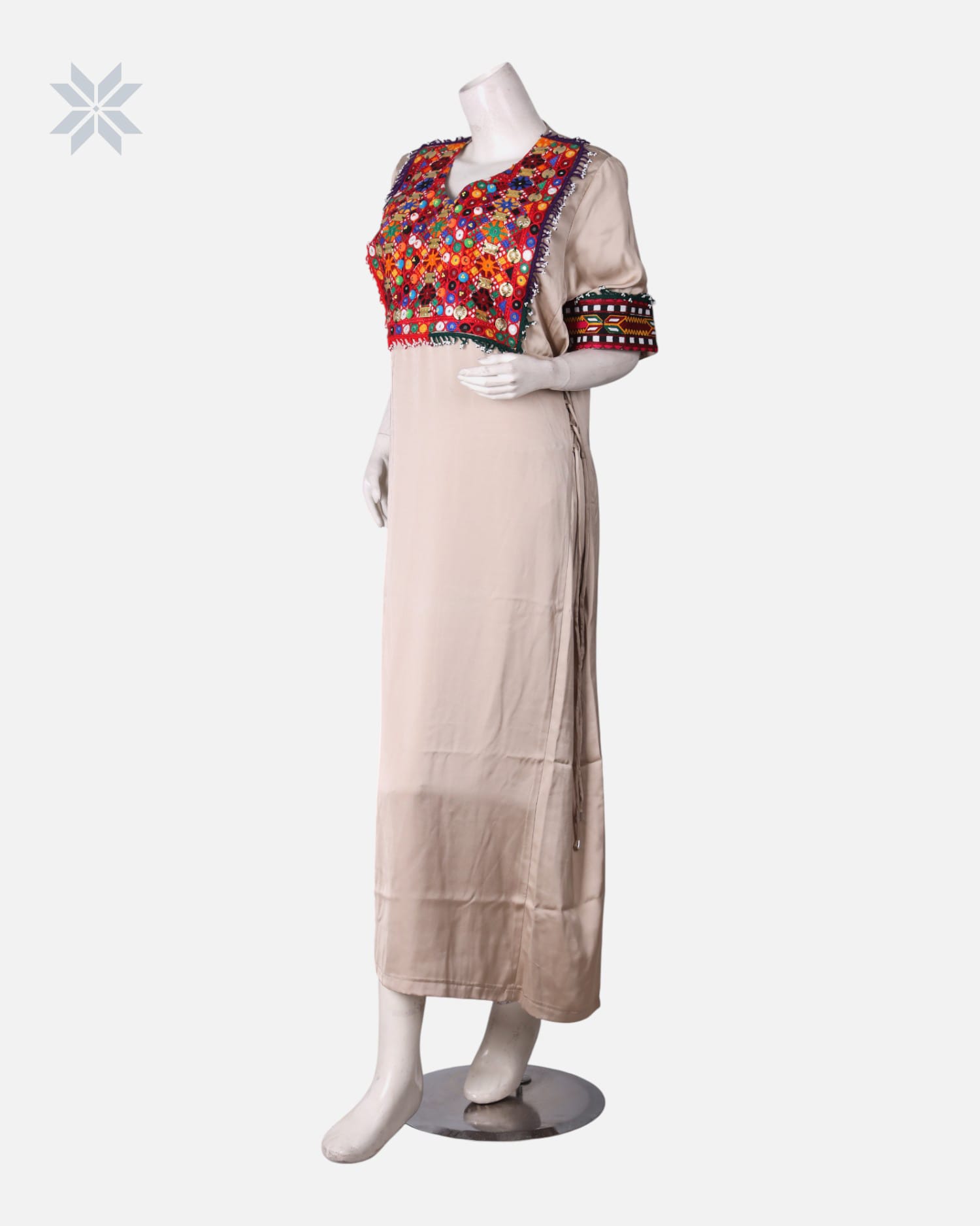 Traditional Handmade Satin Dress For Women