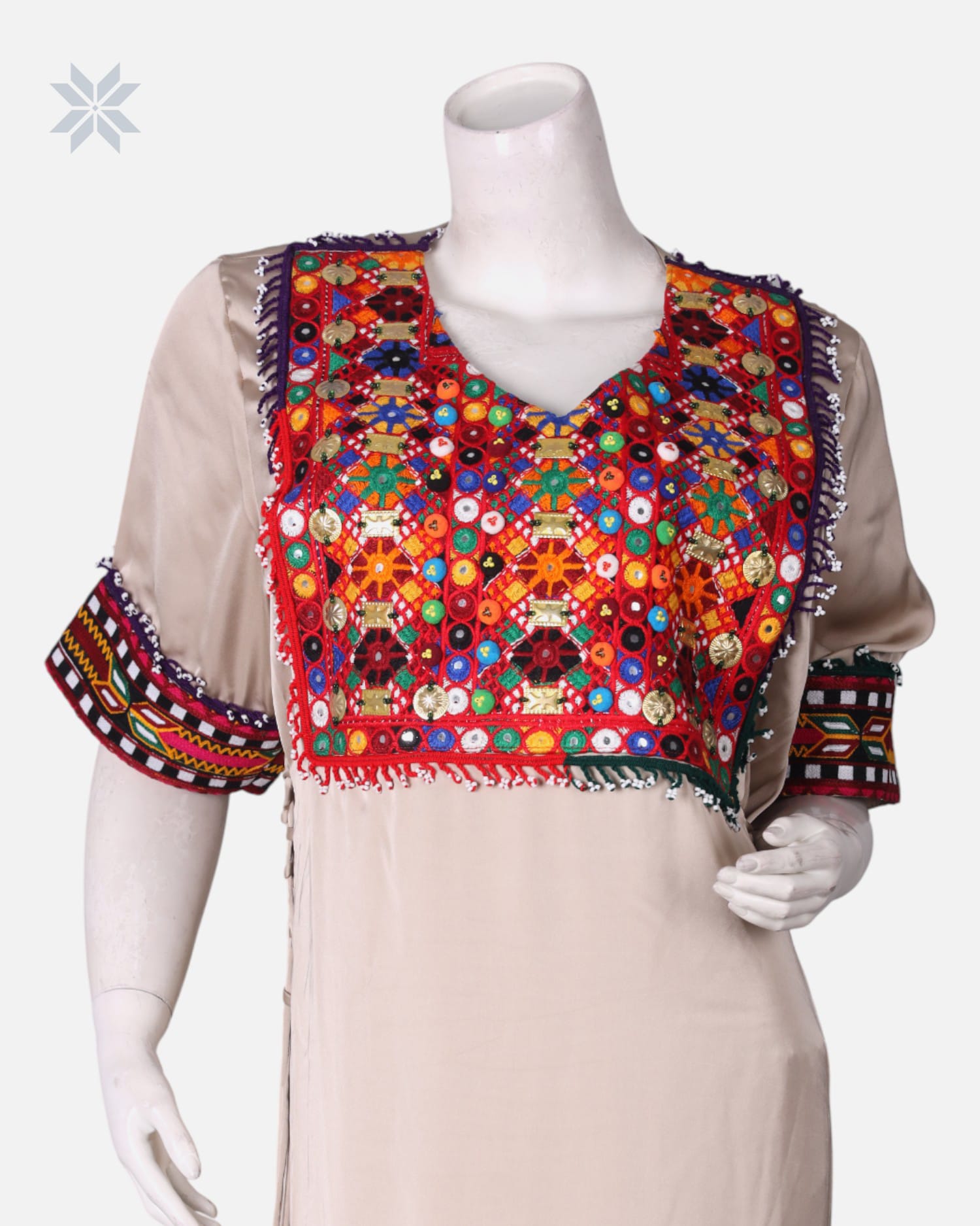 Traditional Handmade Satin Dress For Women