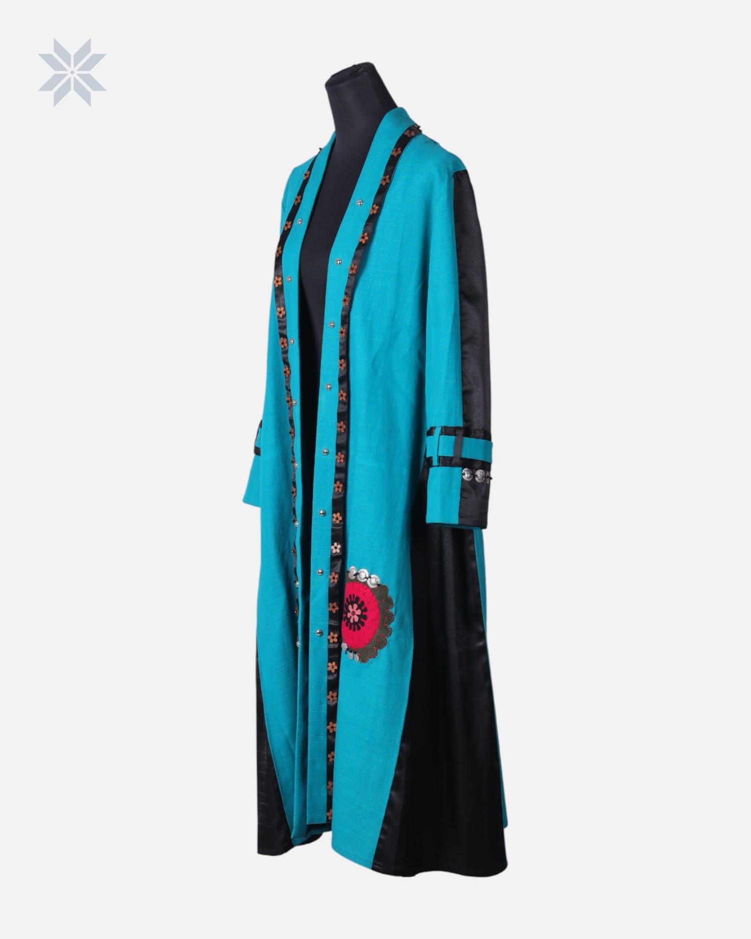 Long Wool Coat handmade with Fur Collar Chapan