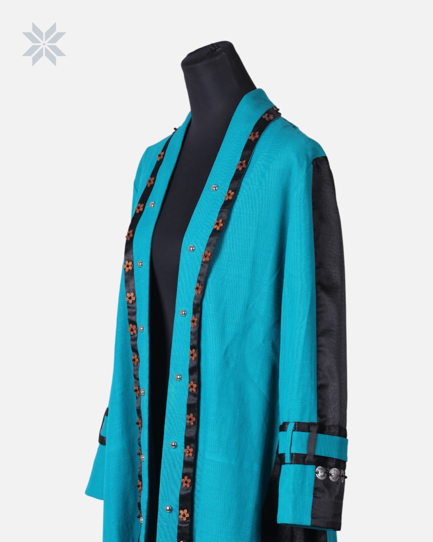Long Wool Coat handmade with Fur Collar Chapan