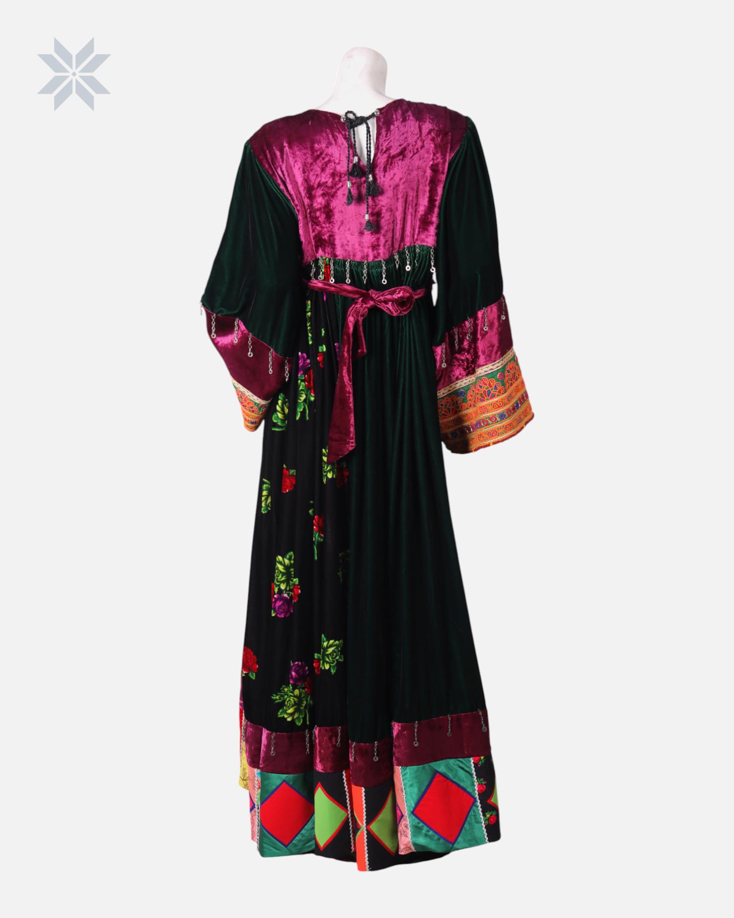 Velvet Kuchi Dress Hand Embroidery
