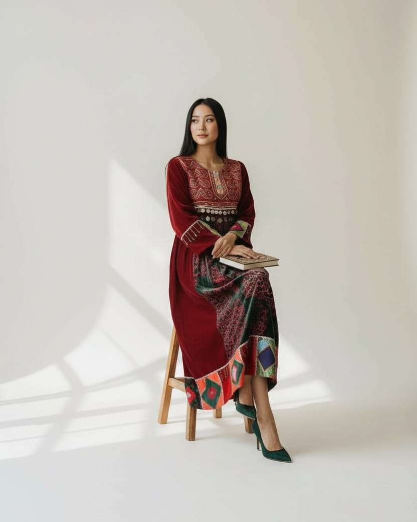 Kuchi Velvet Dress
