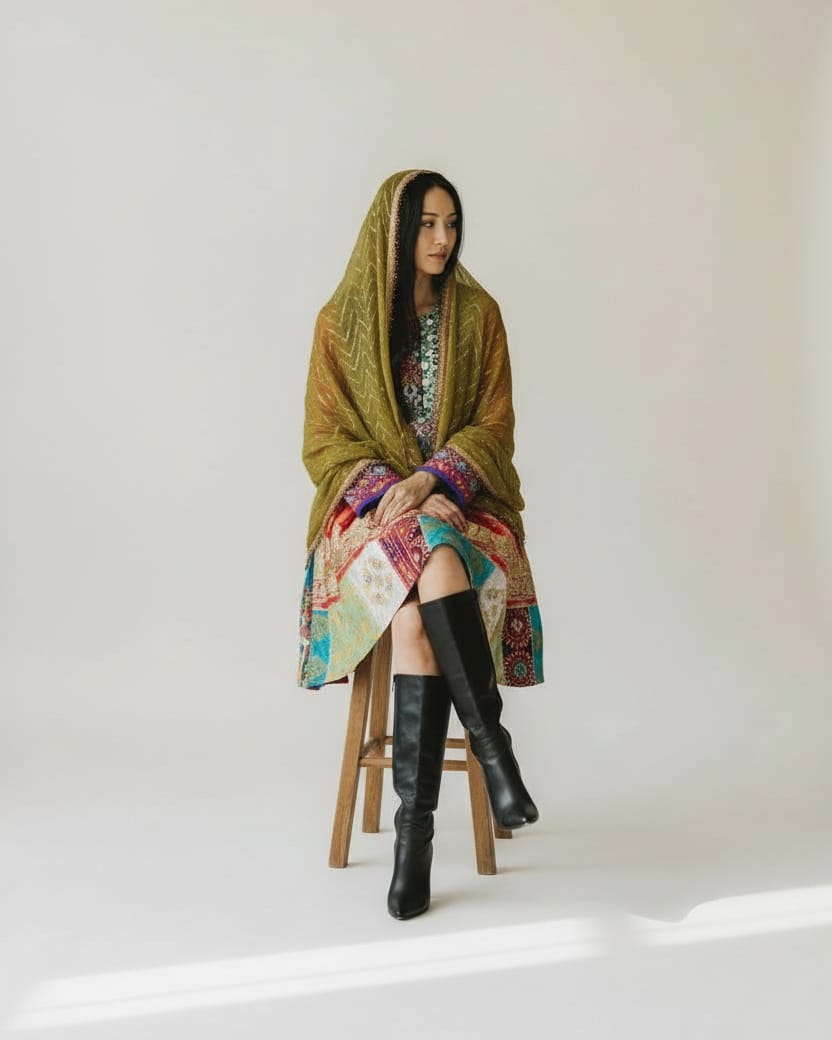 Afghan Embroidered Dress Set