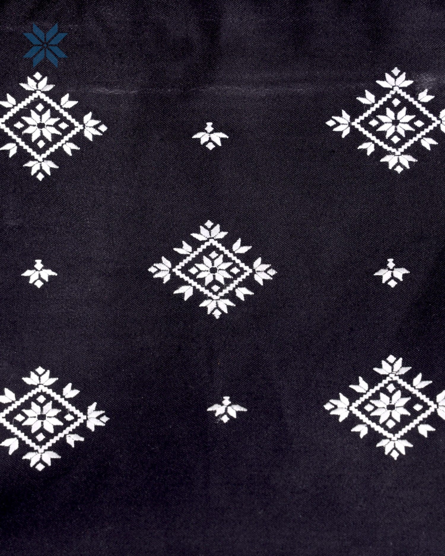 Hand Embroidered Black Tote Bag