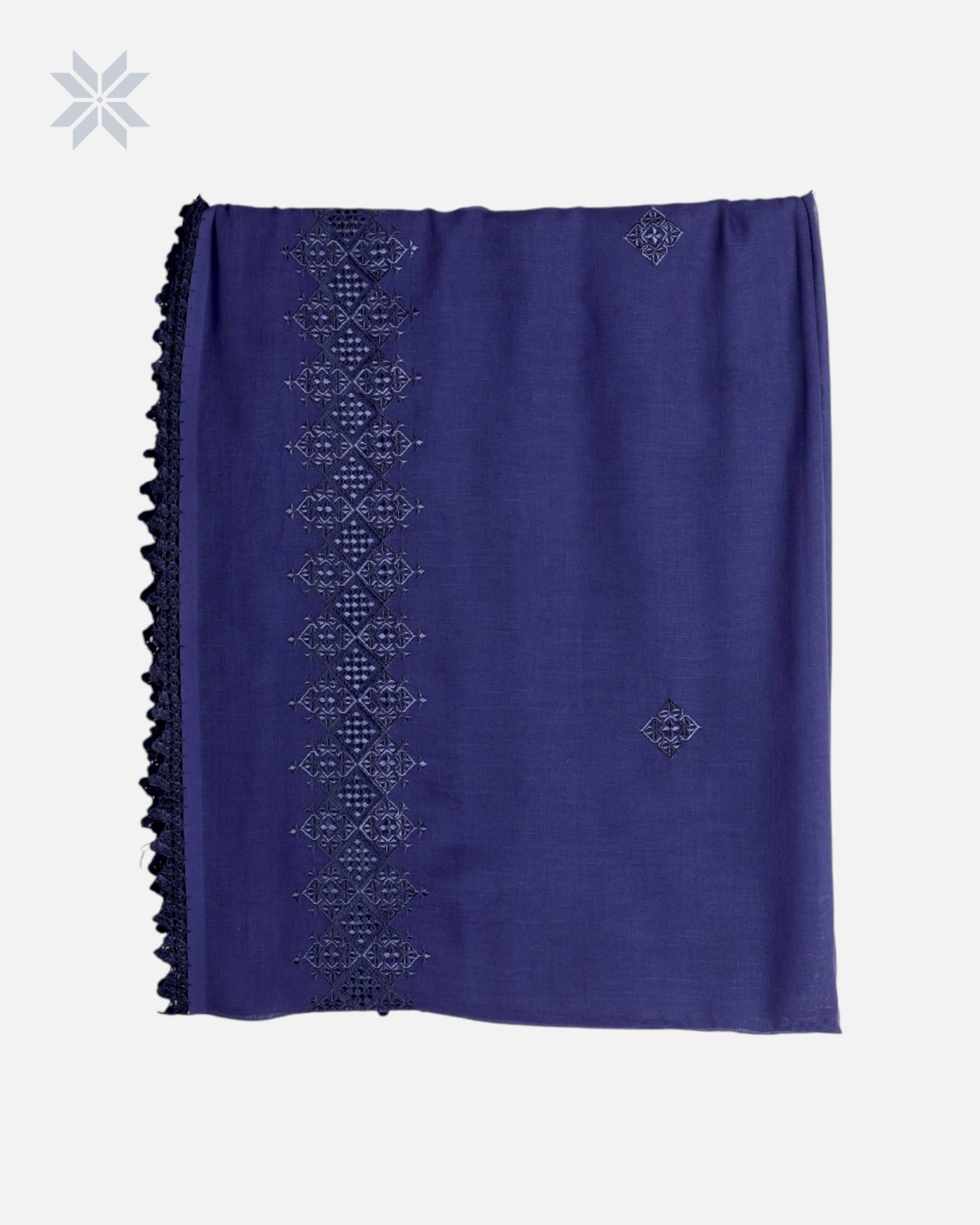 Geometric Chiffon Shawl Handmade