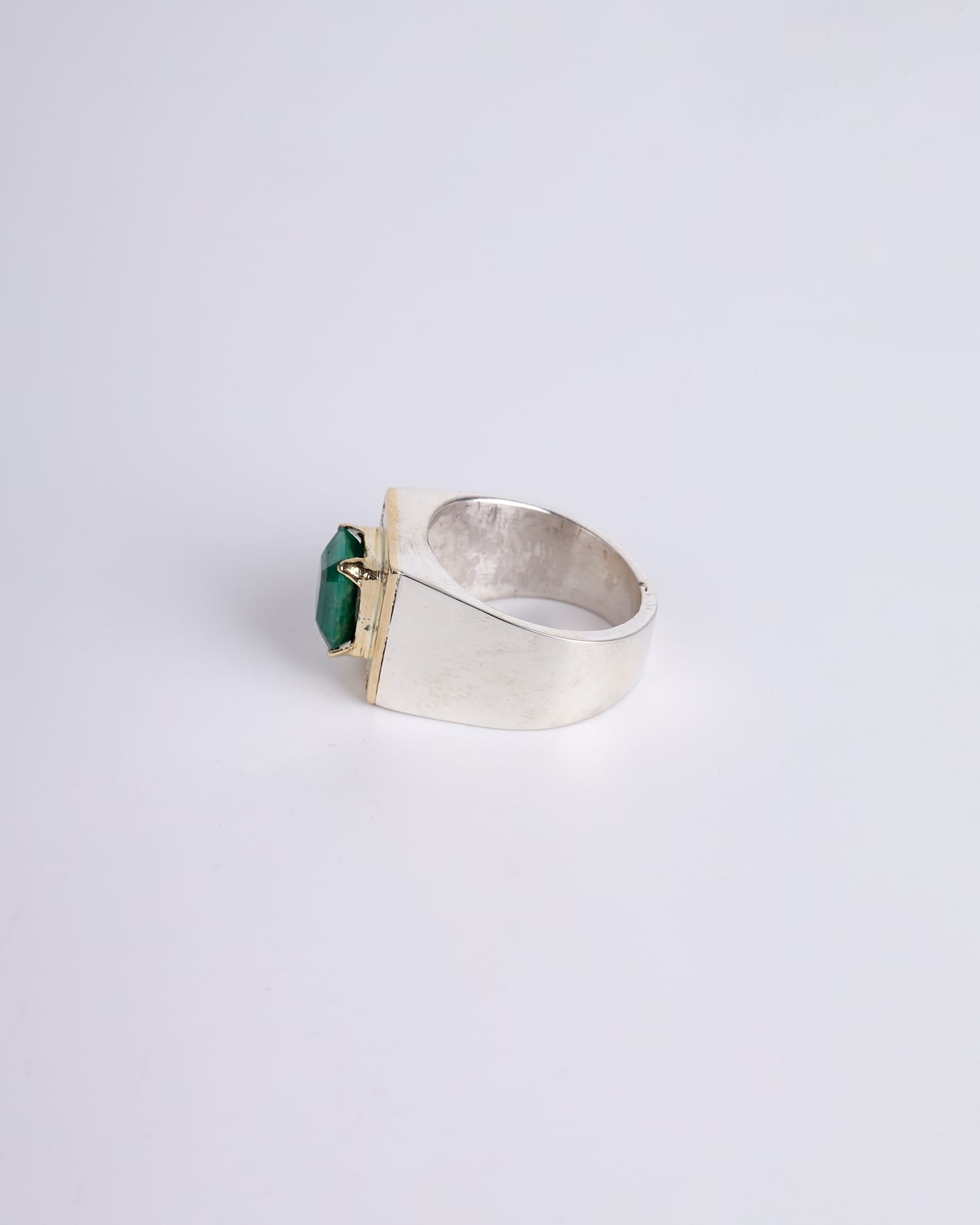 Men’s 925 Sterling Silver Ring with Panjshir Emerald